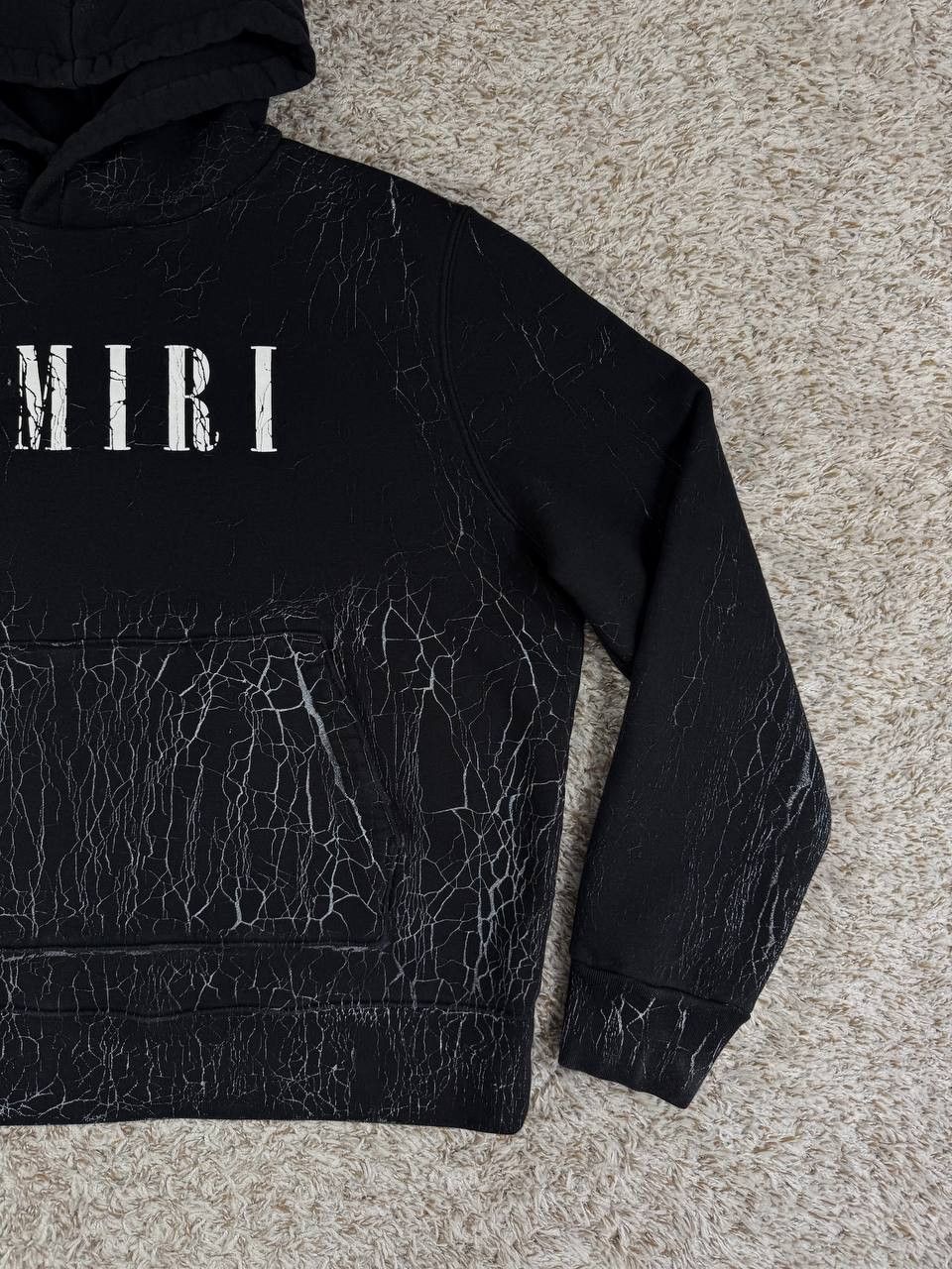 Amiri AMIRI Cracked Dye Core Logo Hoodie Black Size US XL / EU 56 / 4 - 4 Thumbnail