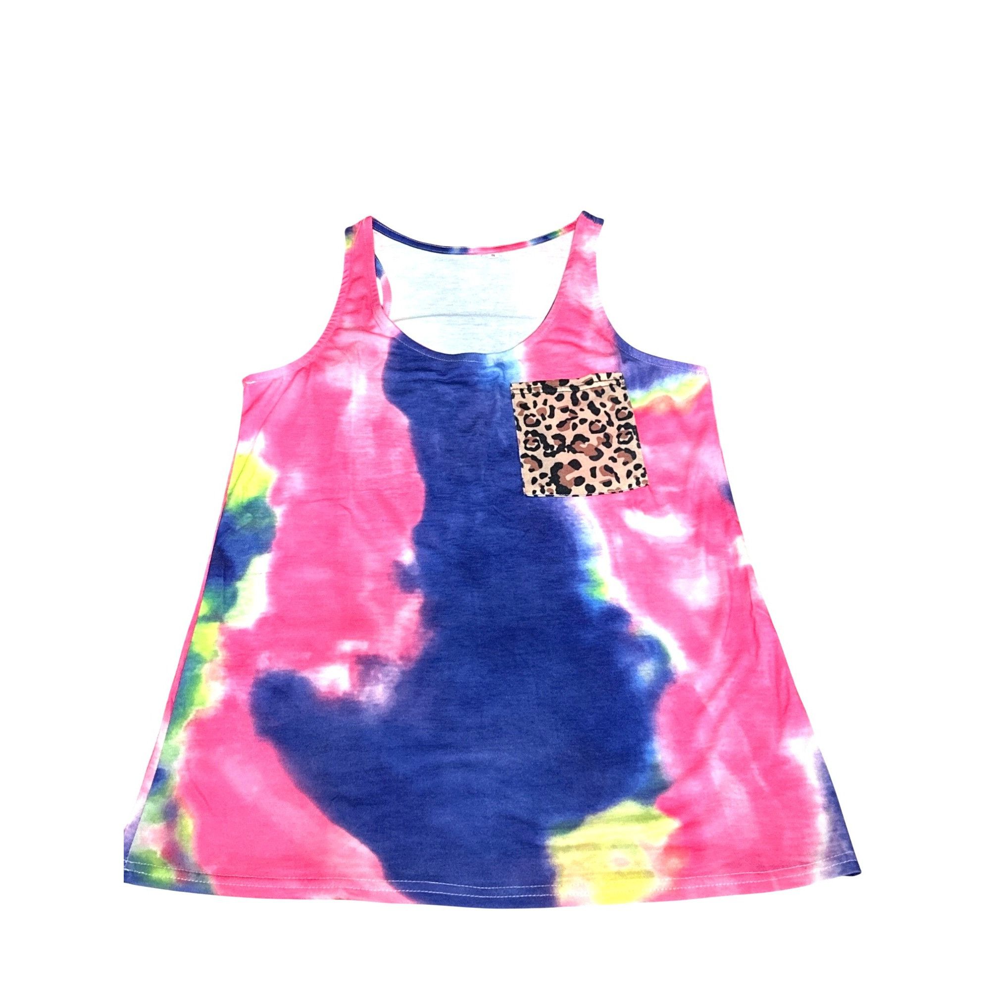 Other CCC Colorful Tie Dye Tank Top Leopard Print Chest Pocket Sle Size S / US 4 / IT 40 - 7 Thumbnail