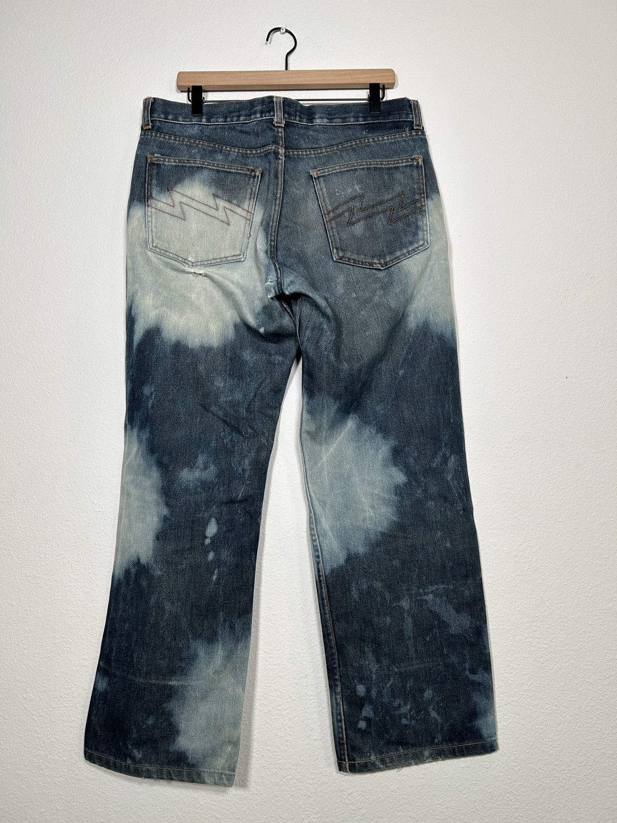 Walter Van Beirendonck Bleached Acid Wash Wide Leg Jeans Size US 36 / EU 52 - 4 Thumbnail