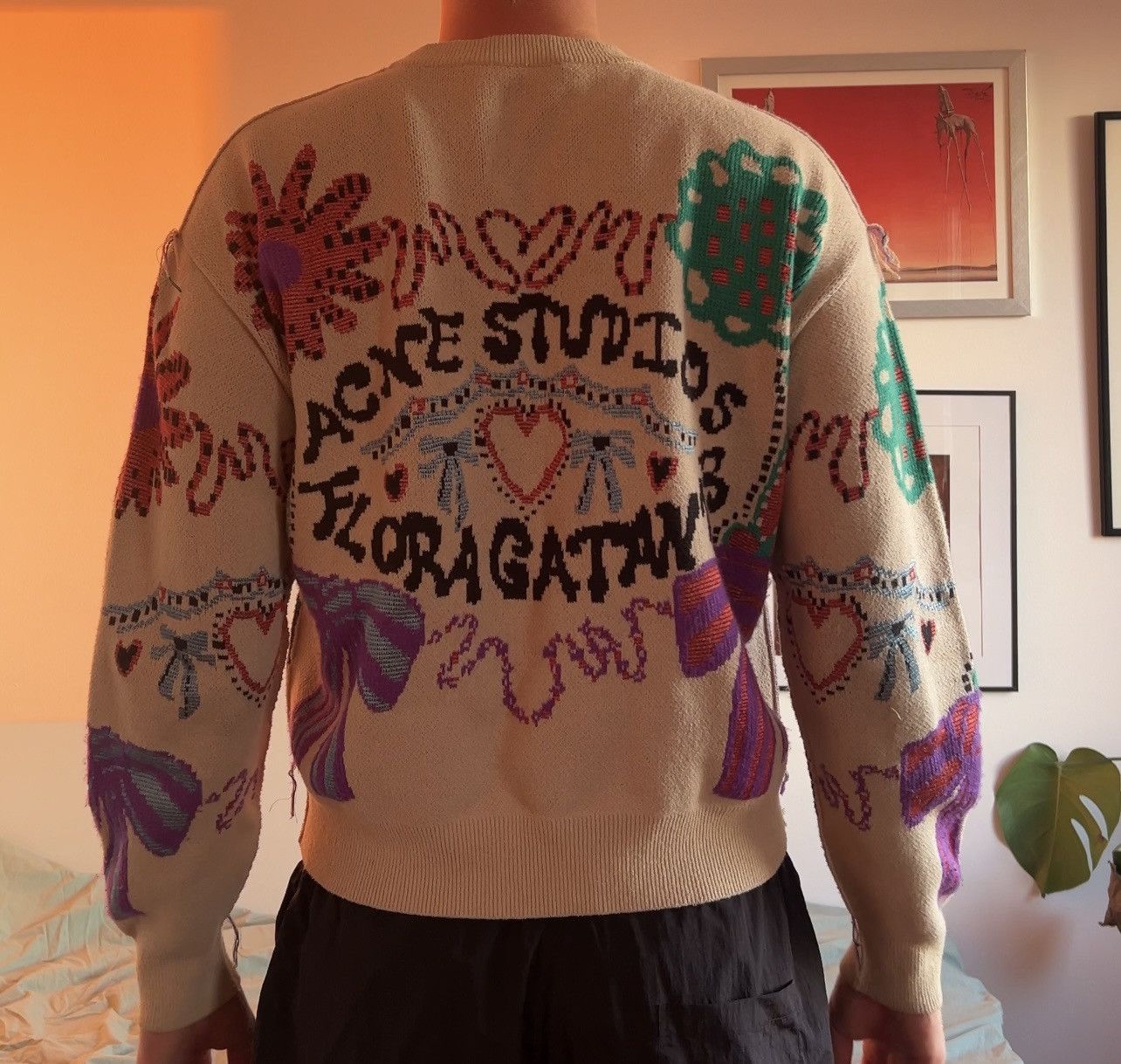 Acne Studios Acne floragatan knitted sweater Size US XL / EU 56 / 4 - 3 Thumbnail
