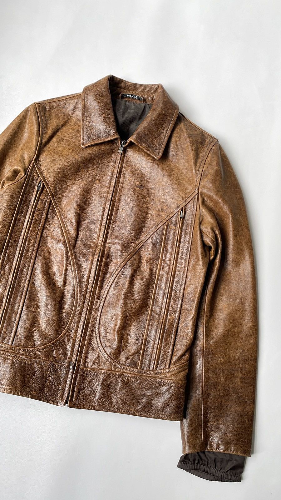 Maison Margiela S/S 2001 Tan Leather Jacket Size US M / EU 48-50 / 2 - 5 Thumbnail