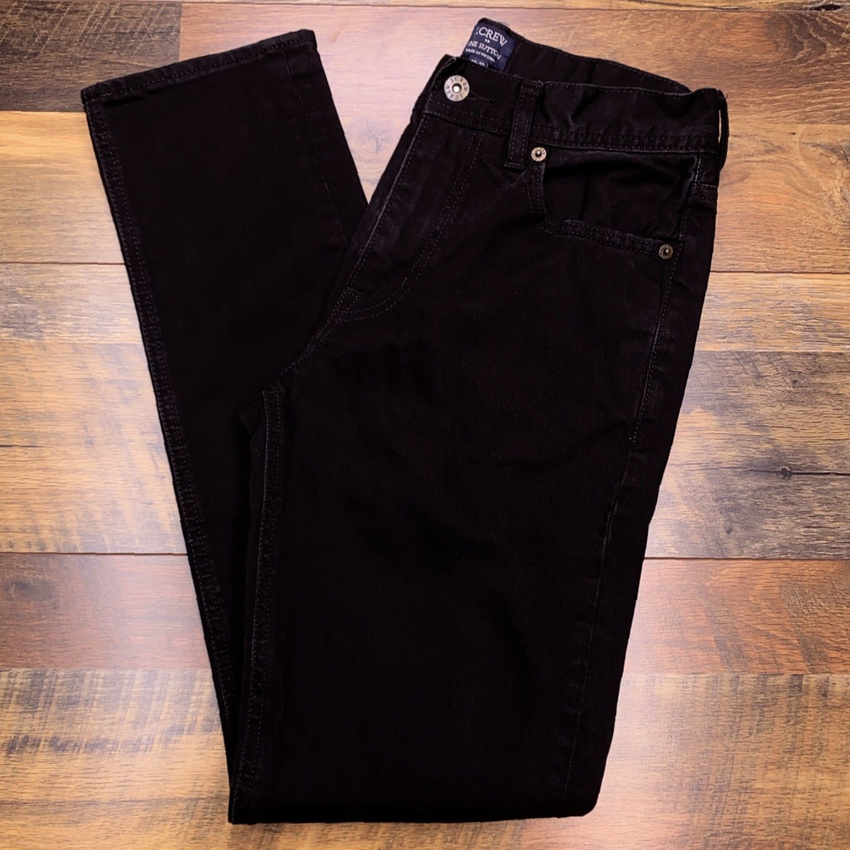 J.Crew J.CREW Jeans Slim 28x32 Black Mid Rise 5-Pocket Denim Denim Jeans Modern Mens Tapered Size US 28 / EU 44 - 3 Thumbnail