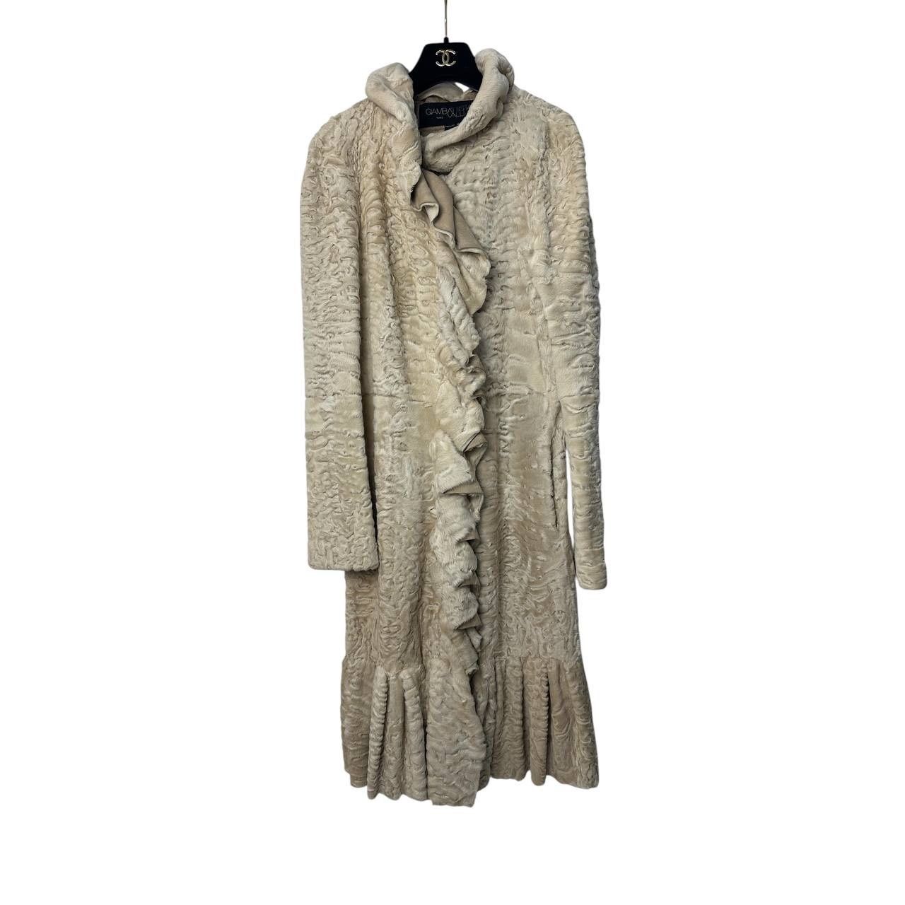 Giambattista Valli Giambattista Valli Karakul Fur Ruffle Trim Coat Sz.38 Size XS / US 0-2 / IT 36-38 - 1 Thumbnail