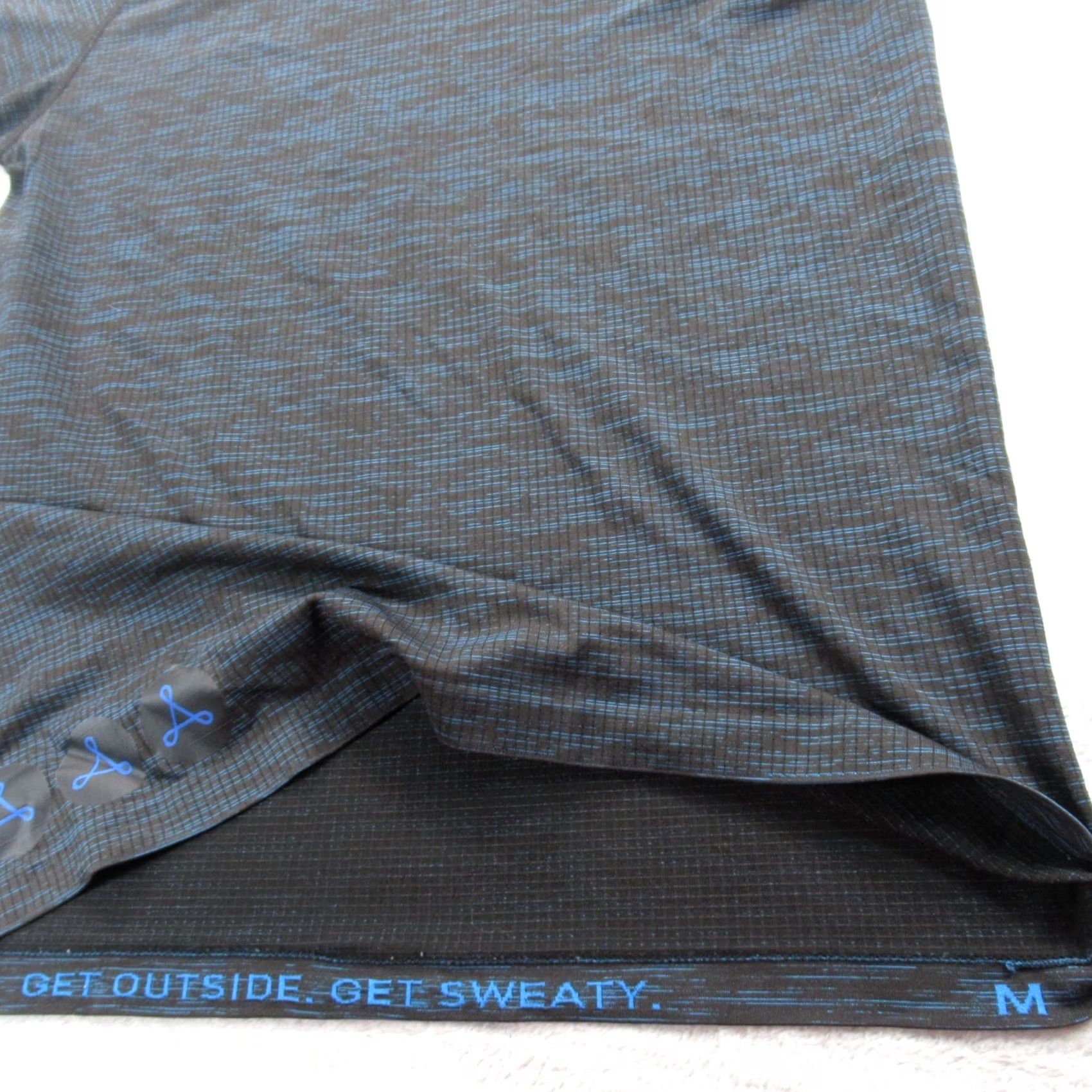 Vintage Lululeon Shirt Womens Medium Blue Black Short Sleeve Get Sweaty Get Outside Size M / US 6-8 / IT 42-44 - 7 Thumbnail