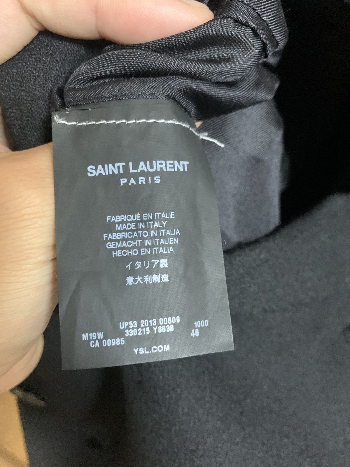Saint Laurent Paris Saint Laurent 2013FW Leather Collar Wool Chestfield coat Size US M / EU 48-50 / 2 - 5 Thumbnail