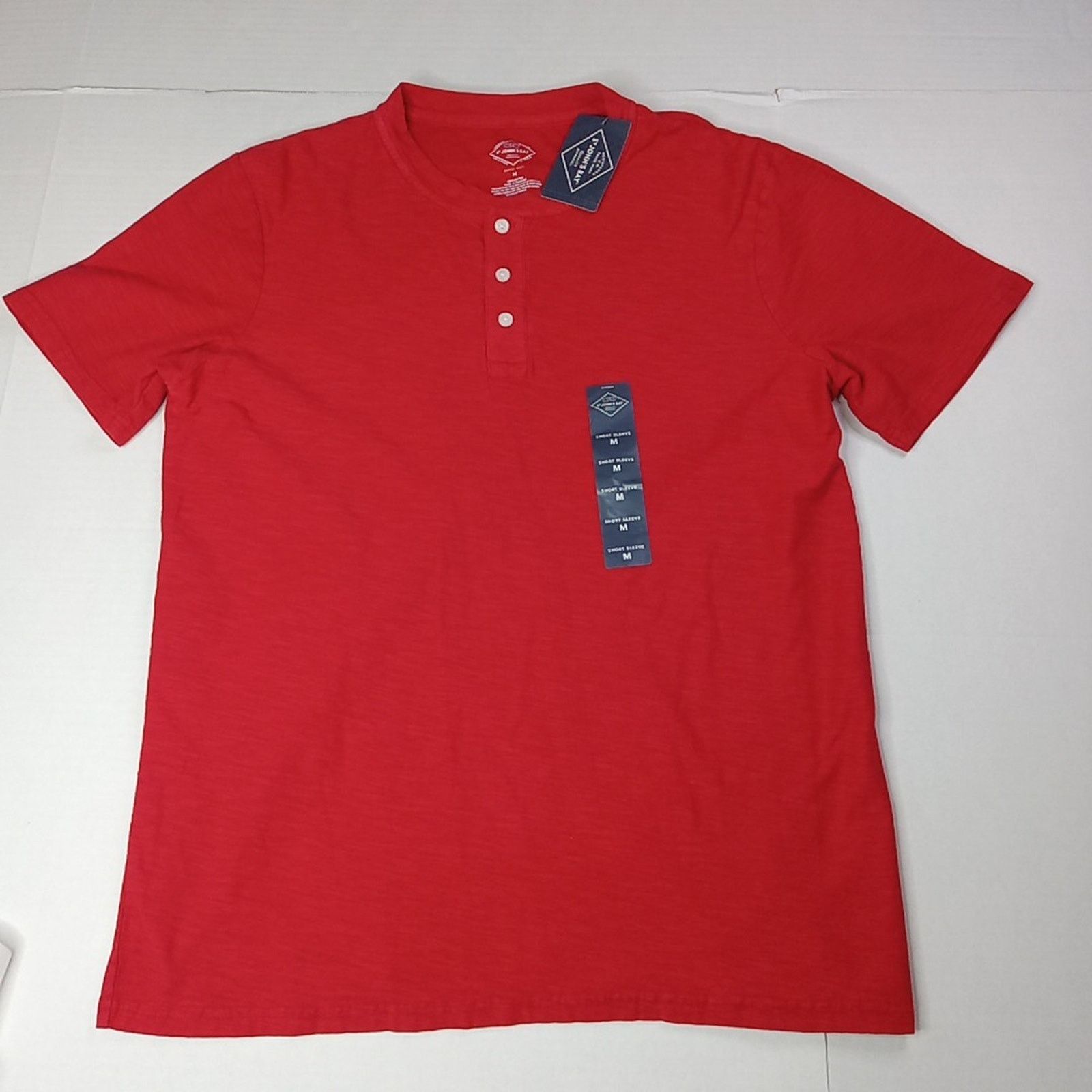 St. Johns Bay St. John’s Bay Henley Shirt Men's Size M Red Super Soft NWT Size US M / EU 48-50 / 2 - 1 Thumbnail
