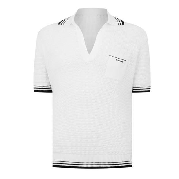 Prada PRADA Intarsia Polo Shirt Size US L / EU 52-54 / 3 - 1 Thumbnail