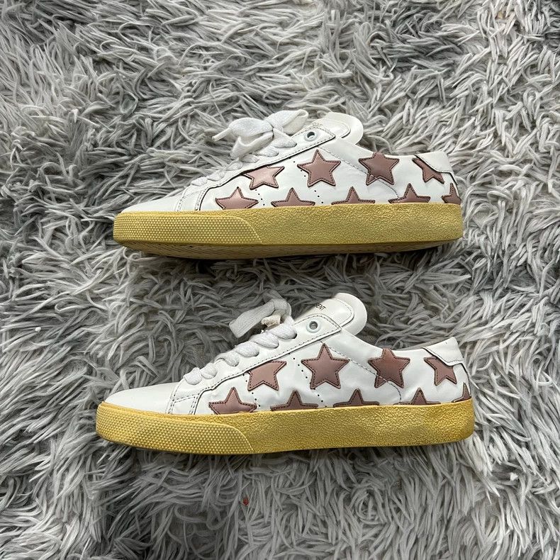 Saint Laurent Paris Saint Laurent Paris Pink star low-top shoes Size US 4.5 / IT 34.5 - 3 Thumbnail