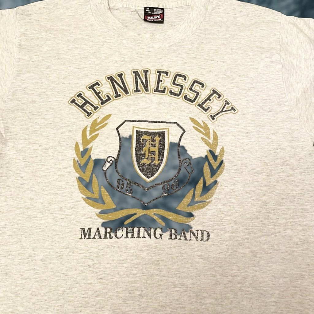 Vintage VINTAGE 90s Hennessey Marching Band Shirt Mens M Gray VTG 1995 1996 Royal? Size US M / EU 48-50 / 2 - 1 Thumbnail