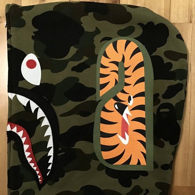Bape × READYMADE BAPE × READYMADE Tiger Shark Full Zip Hoodie a bathing ape Size US XL / EU 56 / 4 - 5 Thumbnail