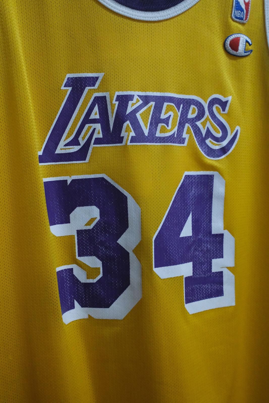 Champion 90s Champion Los Angeles Lakers O'Neal #34 Basketball Jersey Size ONE SIZE - 5 Thumbnail
