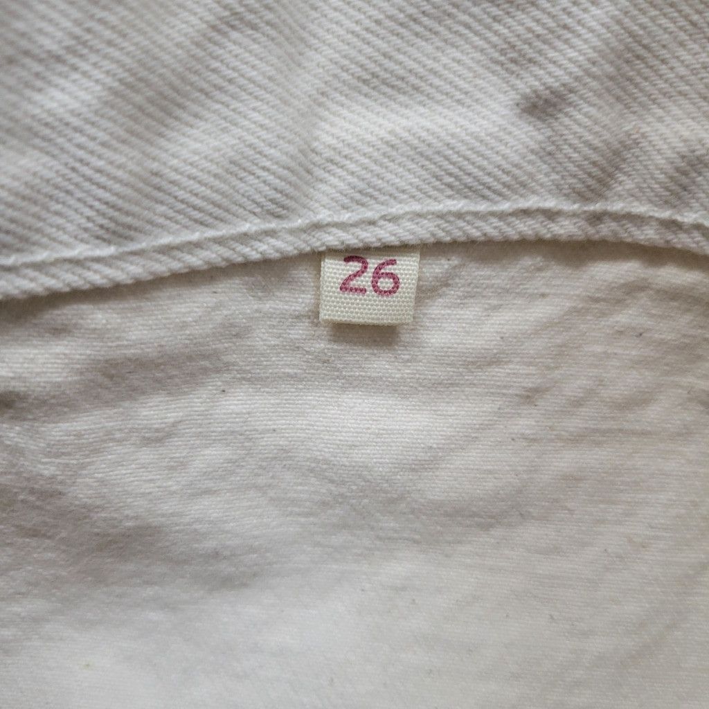 Levi's Levi's A-Line Front Button Women Beige Denim 100% Cotton Ski Size 26" / US 2 / IT 38 - 7 Thumbnail
