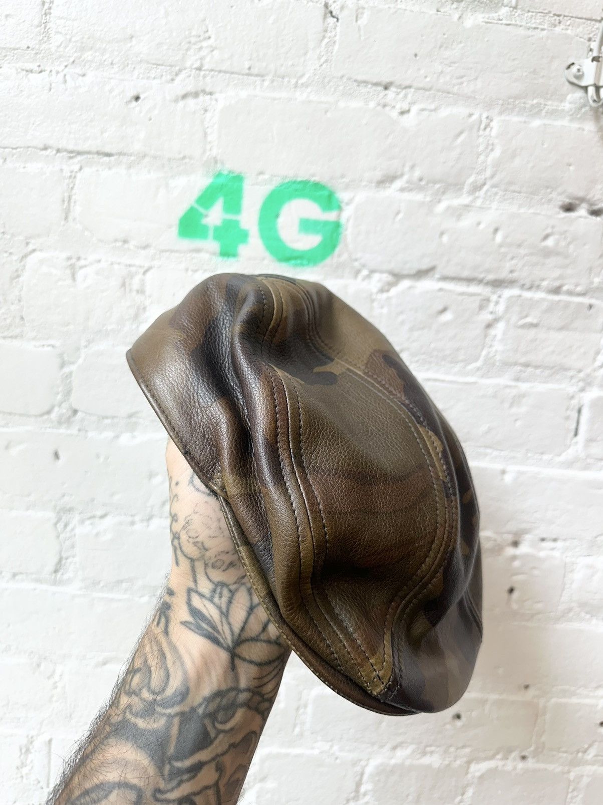 Chrome Hearts Chrome Hearts NEW Camo Hunting / Golf Leather Hat Size ONE SIZE - 2 Thumbnail