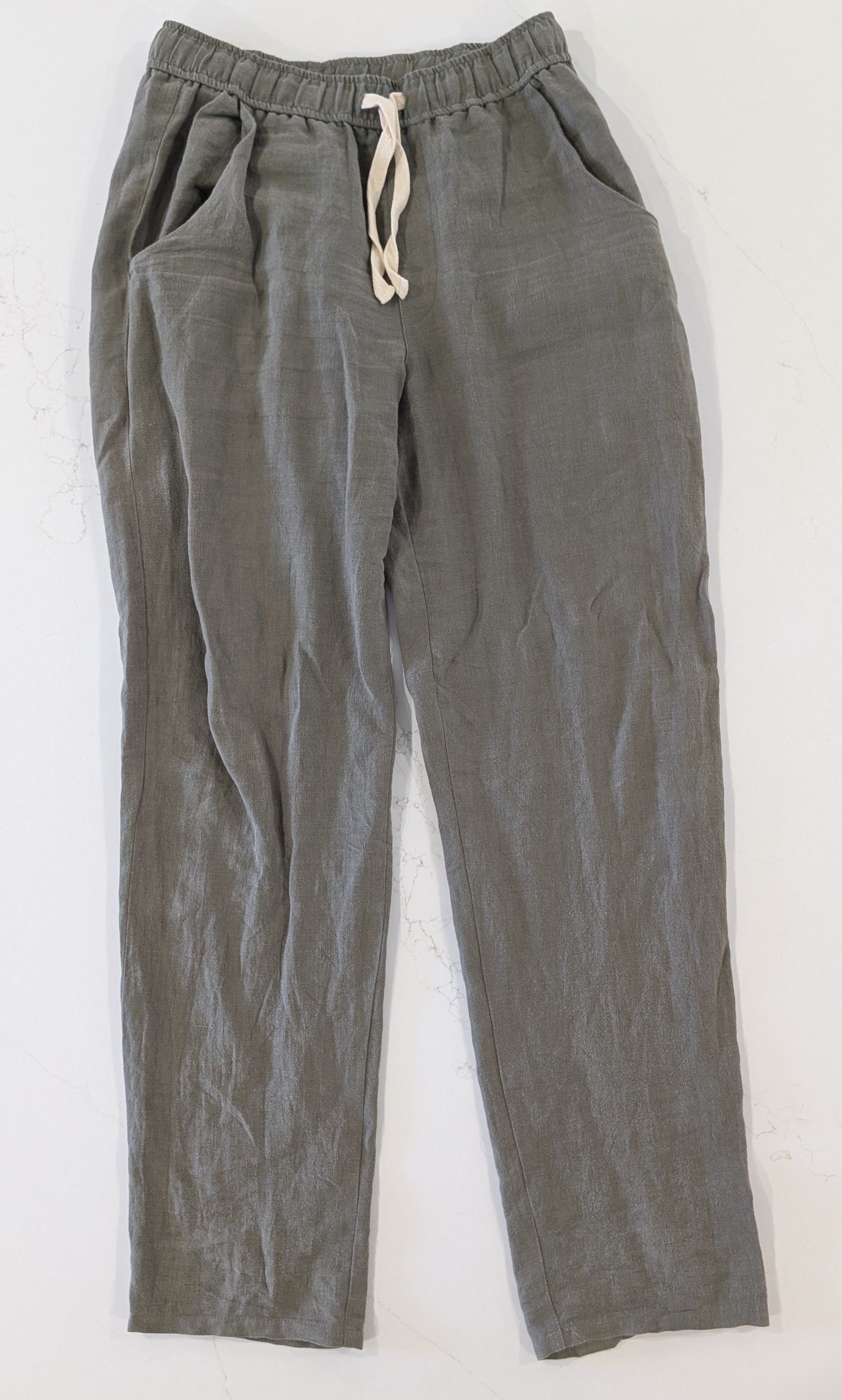 American Trench American Trench Linen Easy Pant Olive Green Size S Size US 31 - 1 Thumbnail