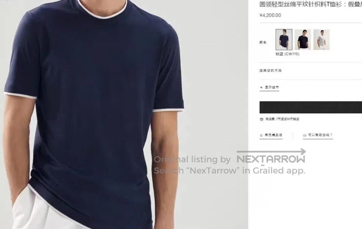 Brunello Cucinelli Brunello Cucinelli Men's Short Sleeve T-Shirt. Size US M / EU 48-50 / 2 - 3 Thumbnail