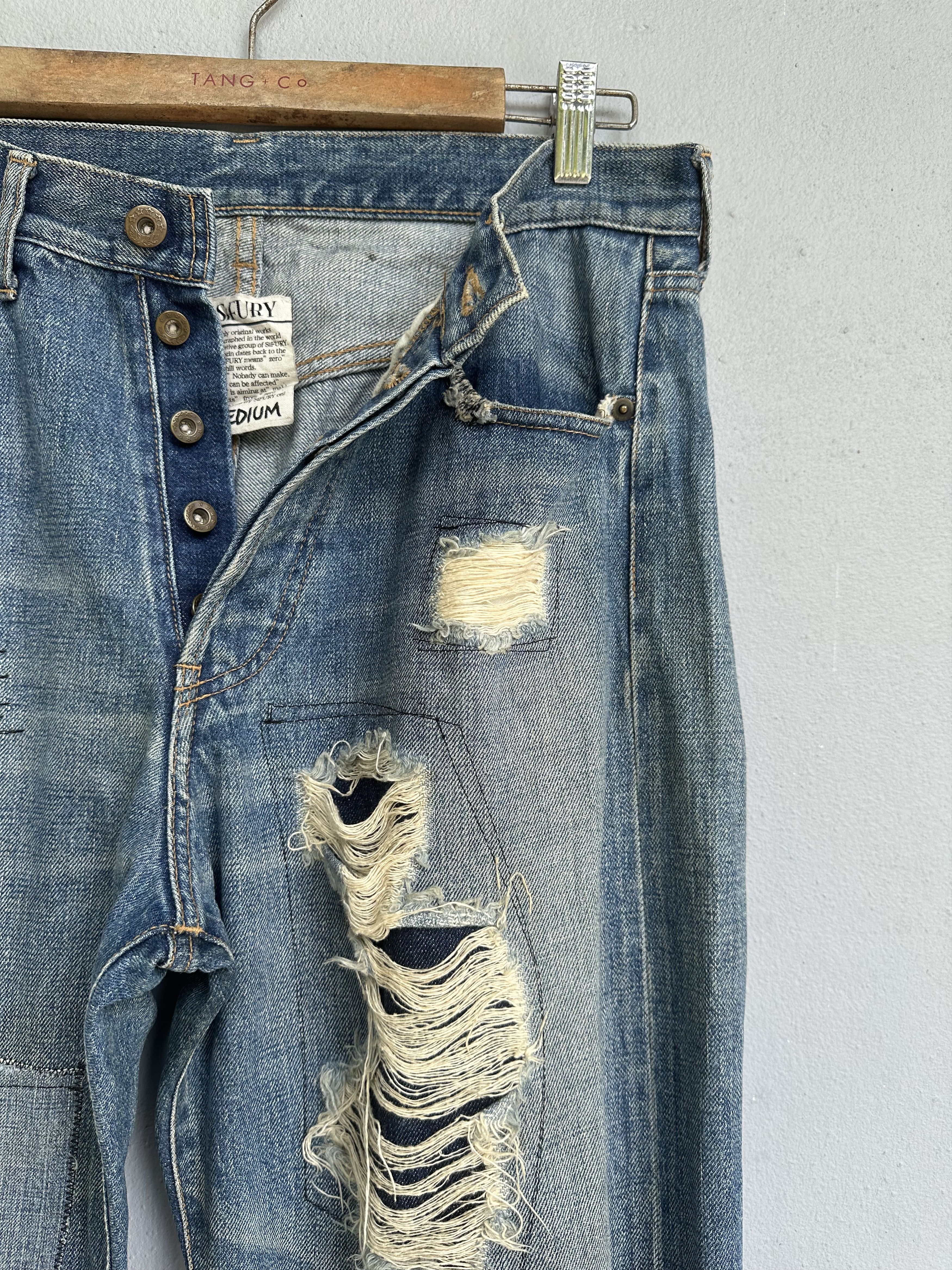 Sifury Japanese Brand Sifury Distressed Selvedge Patchwork Jeans Size US 31 - 8 Thumbnail