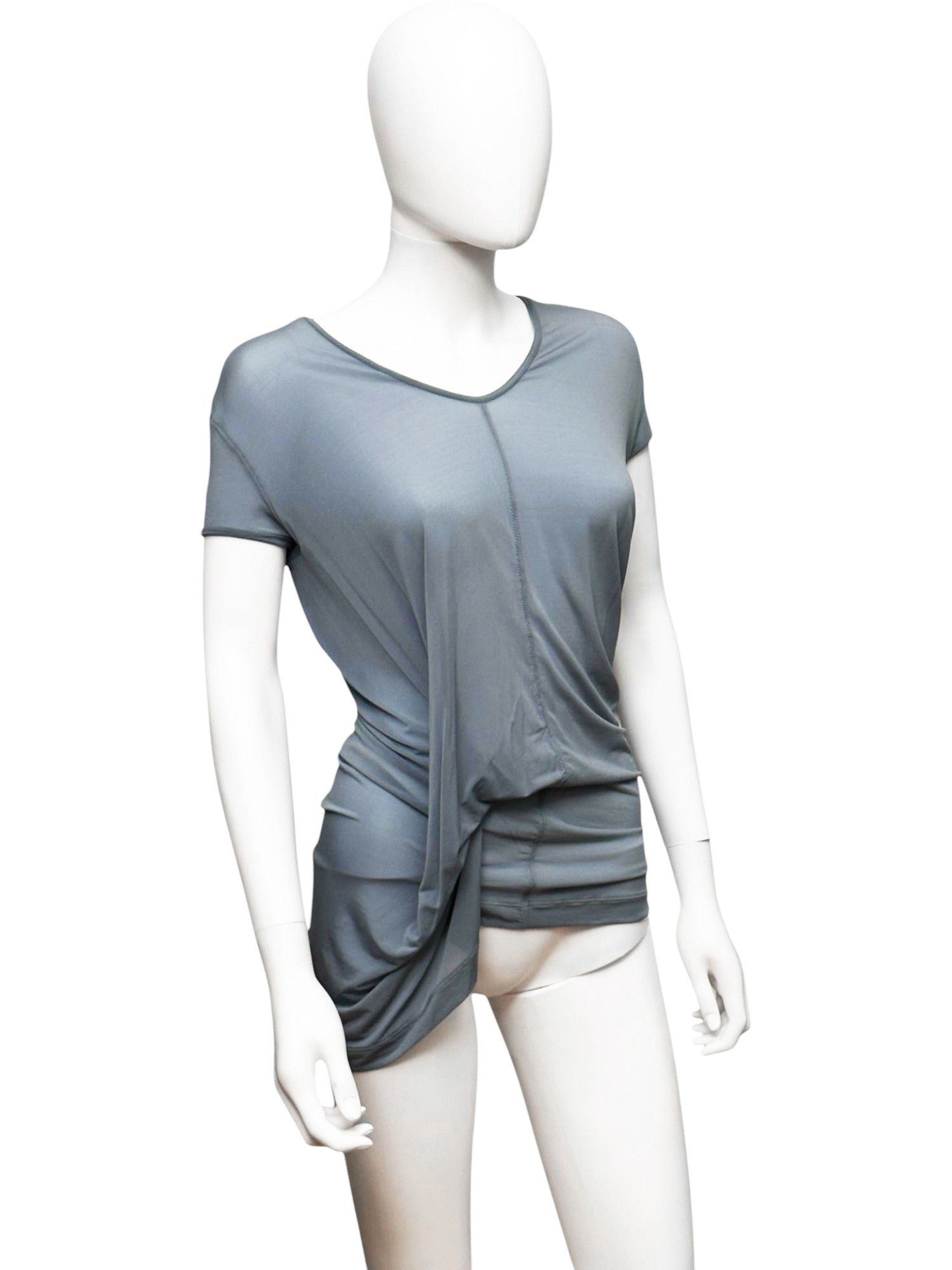 Rick Owens S/S 2022 FOGACHINE Asymmetric Blue Tee Size S / US 4 / IT 40 - 4 Thumbnail