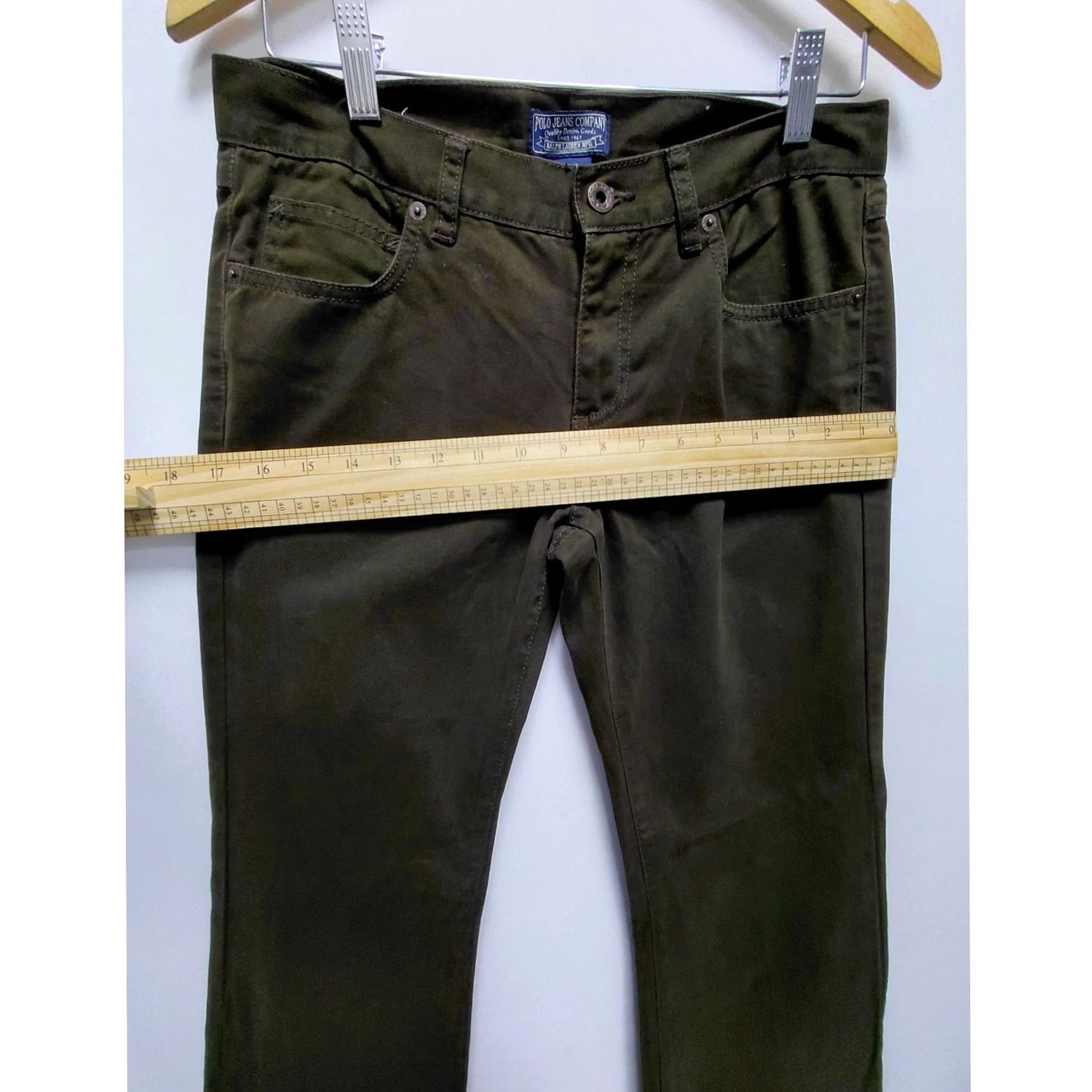Vintage Polo Jeans Company Ralph Lauren Olive Green Pants Denim Size 6x32 Size 28" / US 6 / IT 42 - 7 Thumbnail
