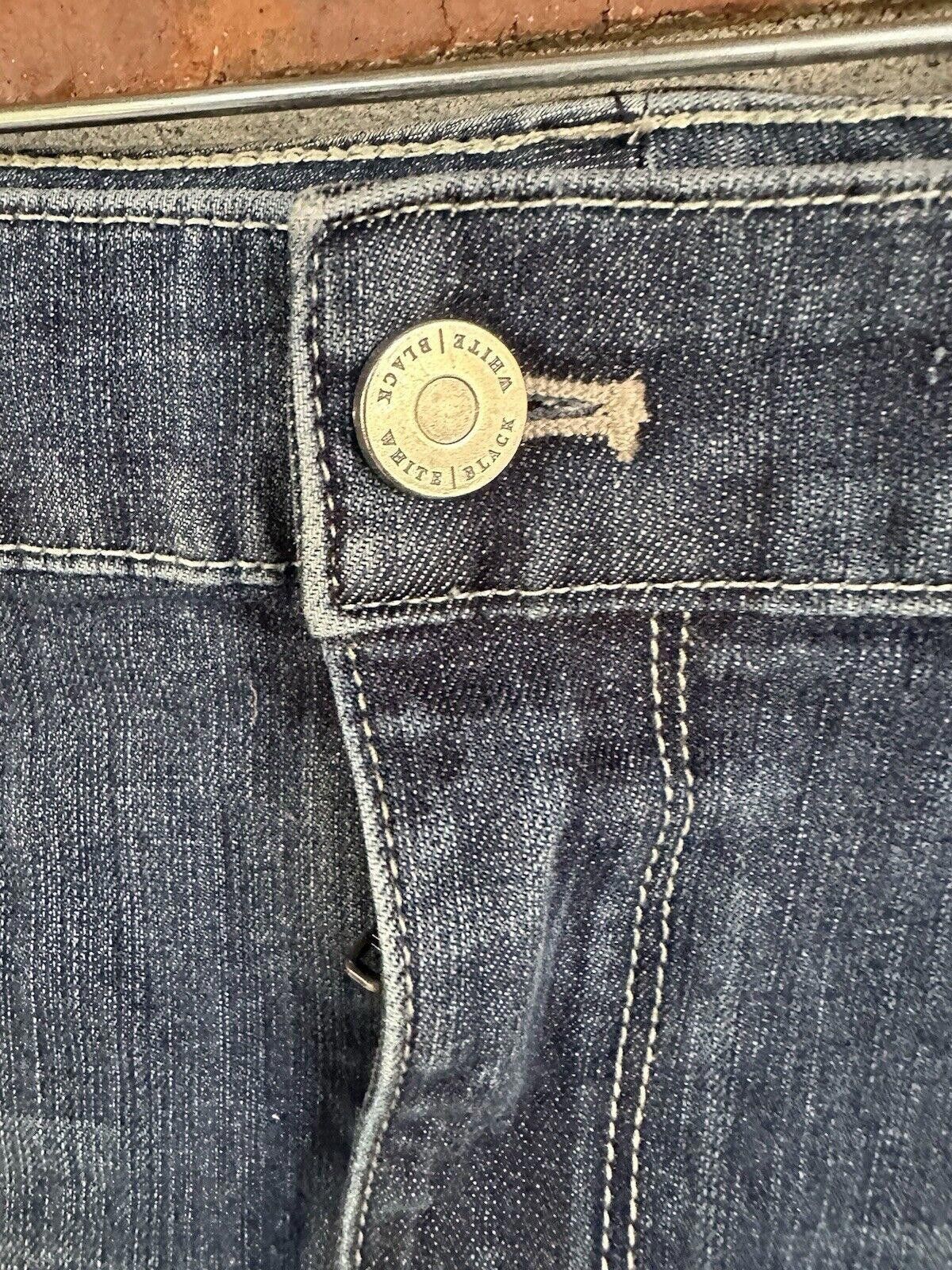 Designer white house black market mini skirt Size 14 Jean 99% Cotton Size 36" / US 14 / IT 50 - 3 Thumbnail