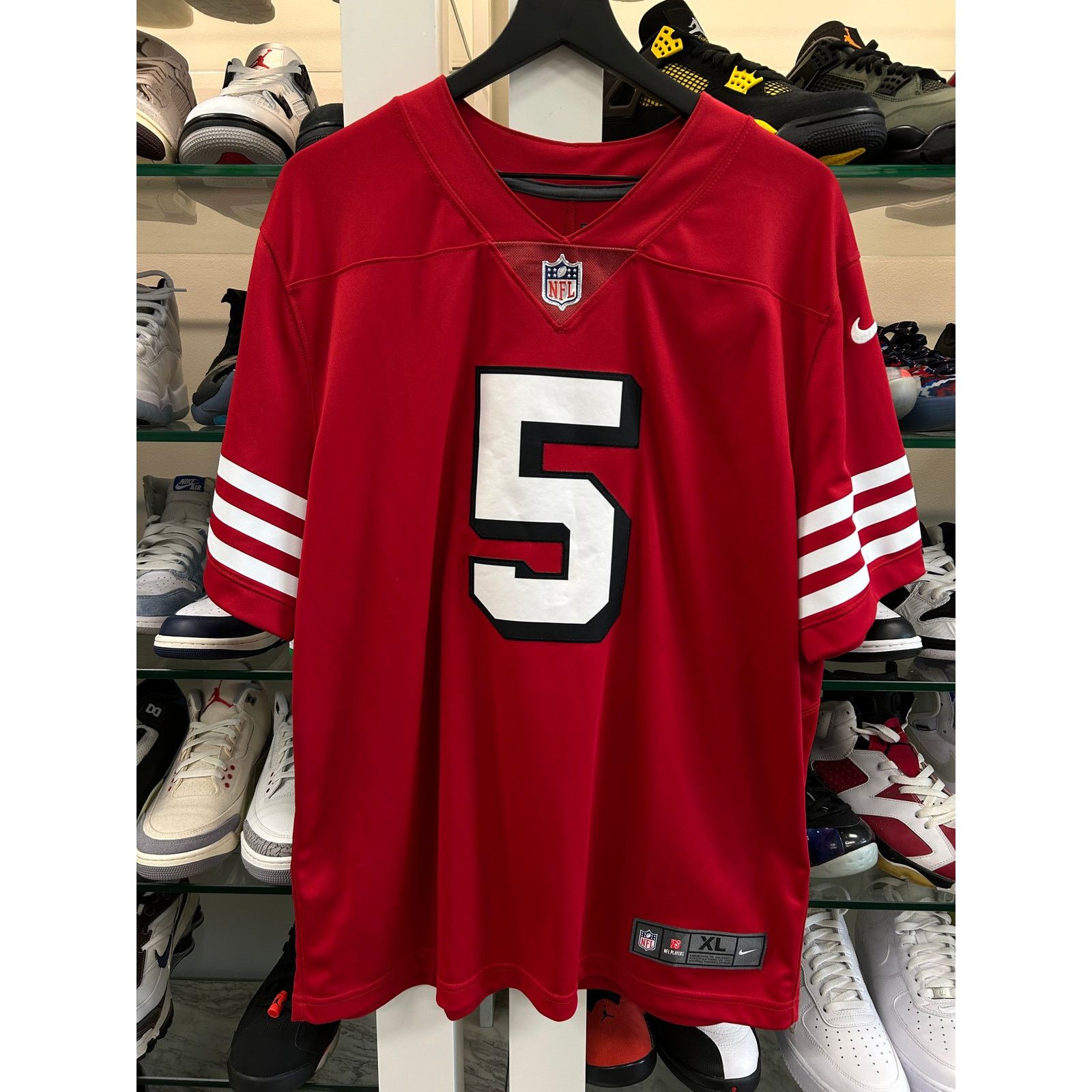 Nike Trey Lance #5 San Francisco 49ers Nike Jersey XL B15 Size US XL / EU 56 / 4 - 1 Thumbnail