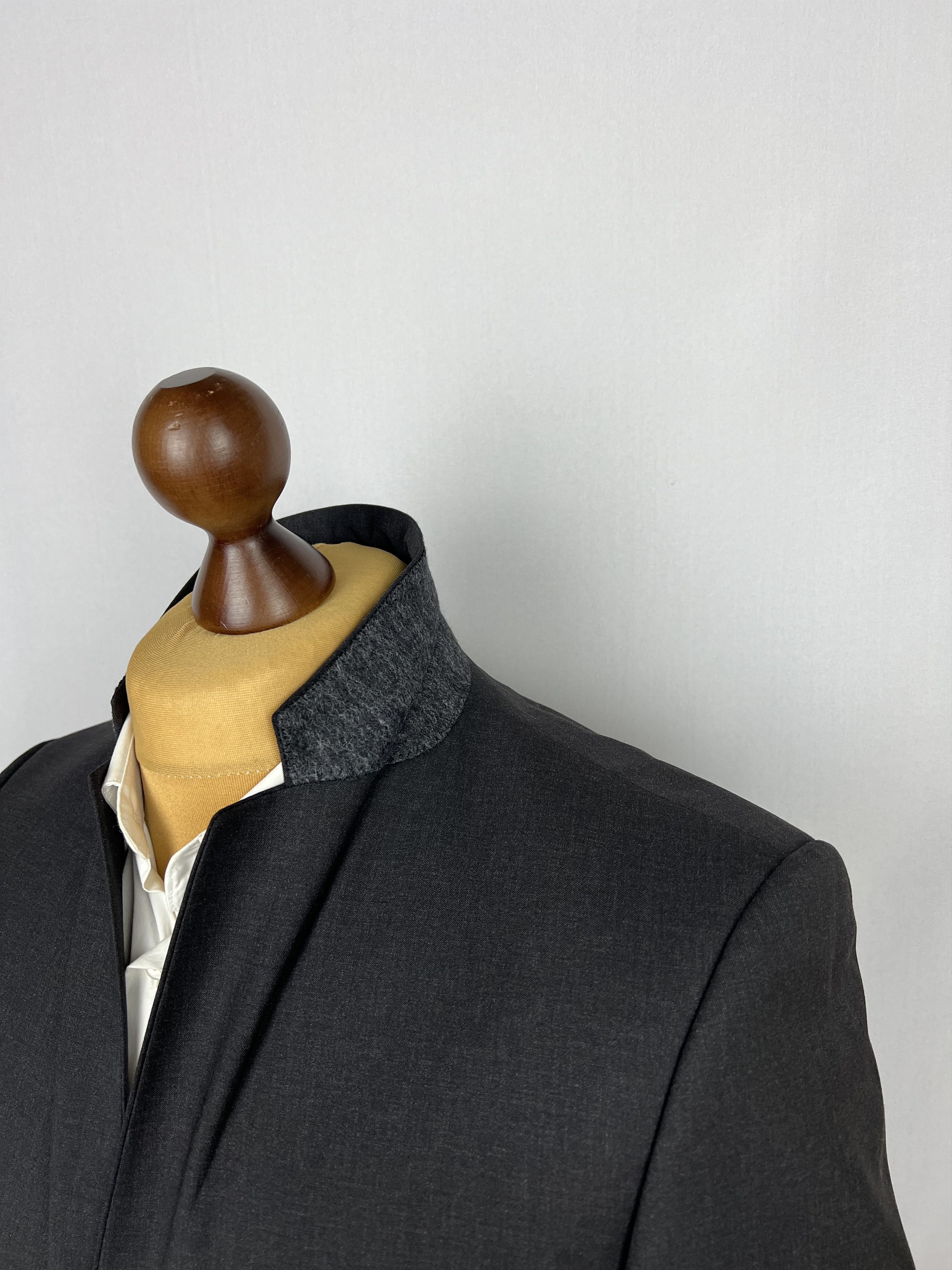Hugo Boss Mint! Solid Gray Wool 2 Piece Modern Suit Size 36R - 6 Thumbnail