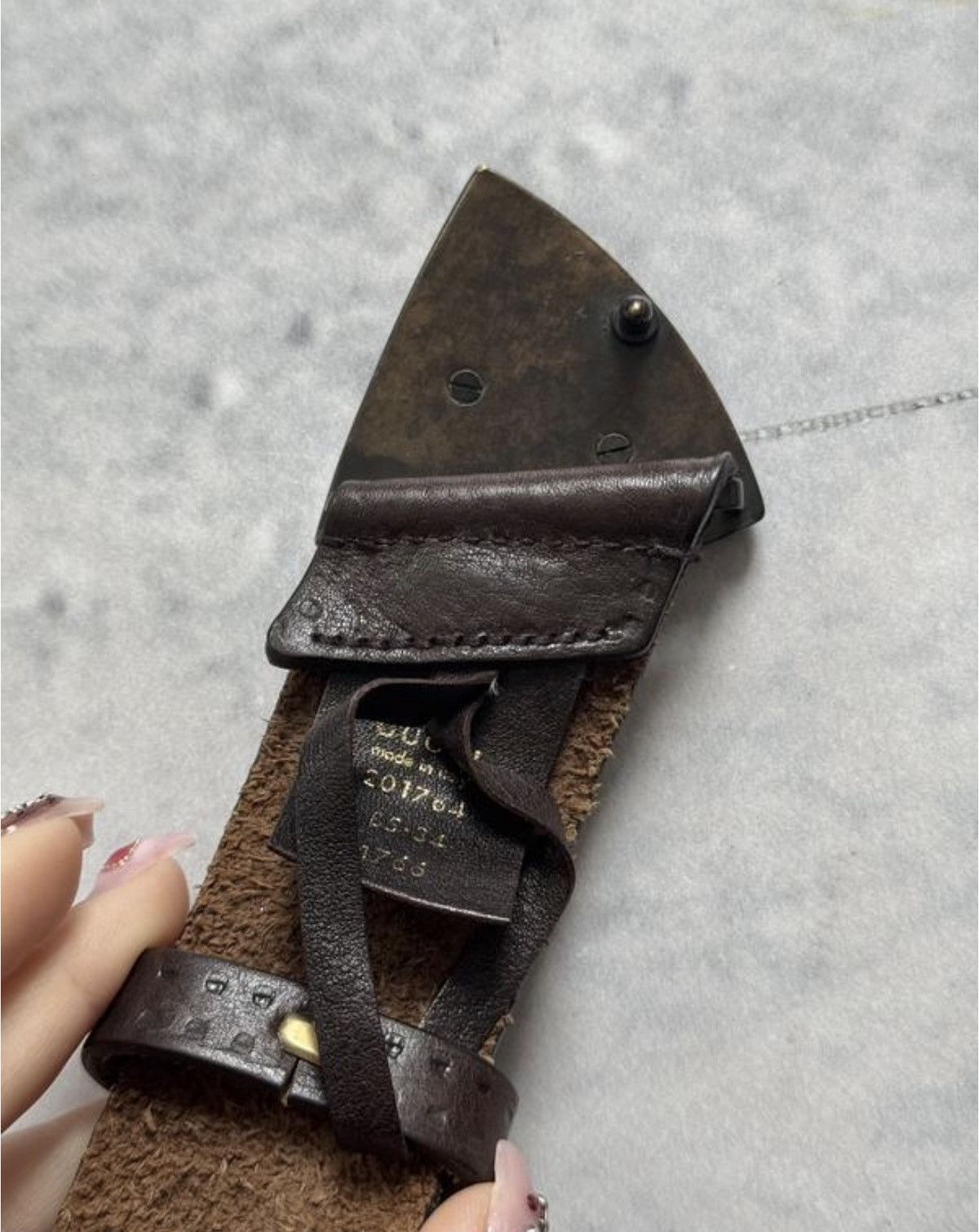 Gucci GUCCI Frida Giannini 2007 Shield Buckle Leather Belt Demna Size ONE SIZE - 6 Thumbnail