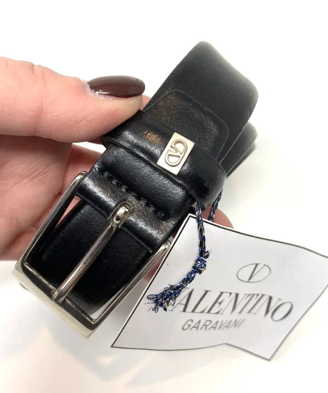 Valentino Valentino Garavani Black Leather Belt – Size 95/110 Size 46 - 2 Thumbnail