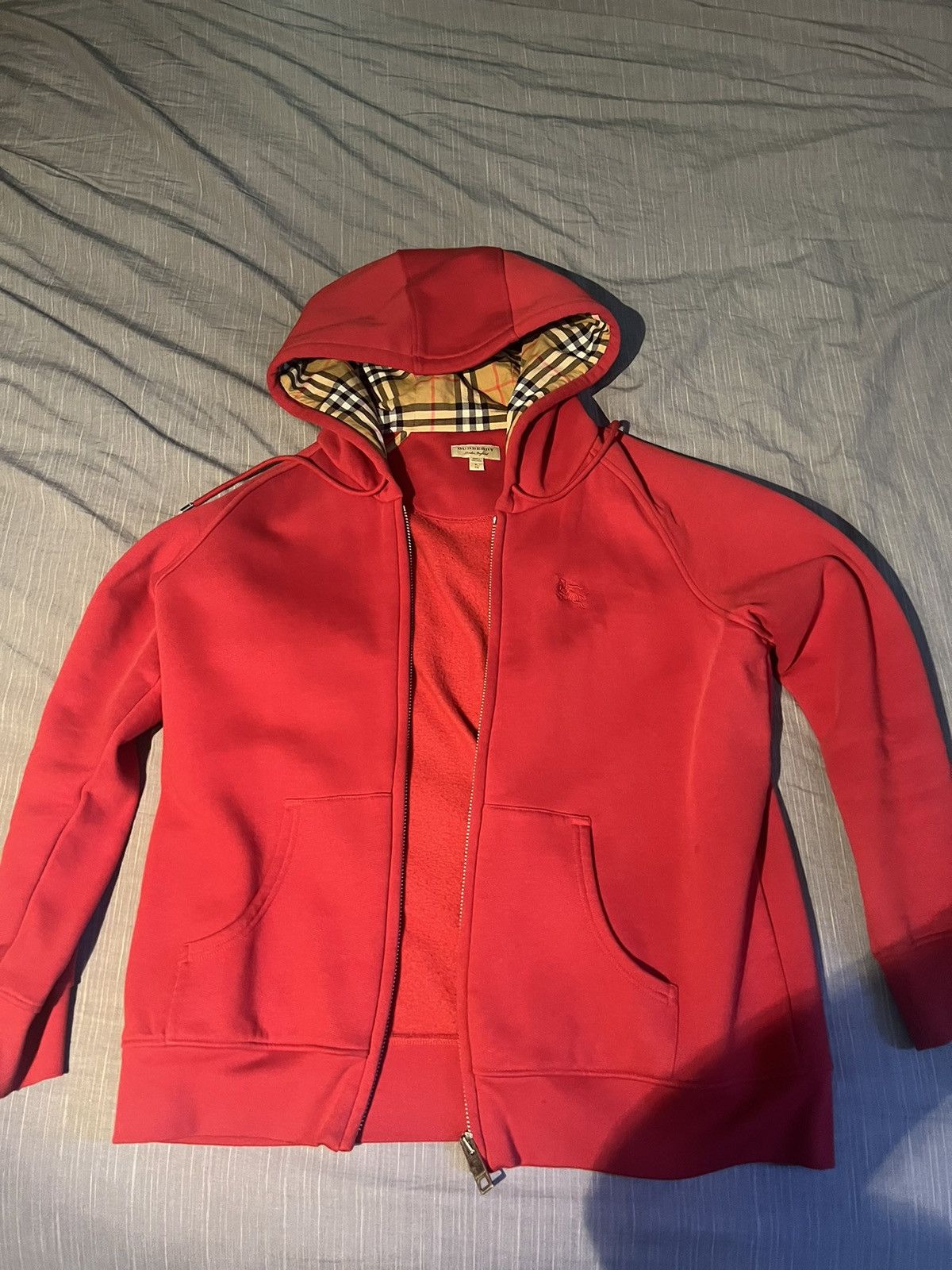 【BURBERRY】憧れの一品♪lady's BIRLEY ジップパーカー red Burberry(バーバリー) パーカー・フーディ(レディース) - 海外