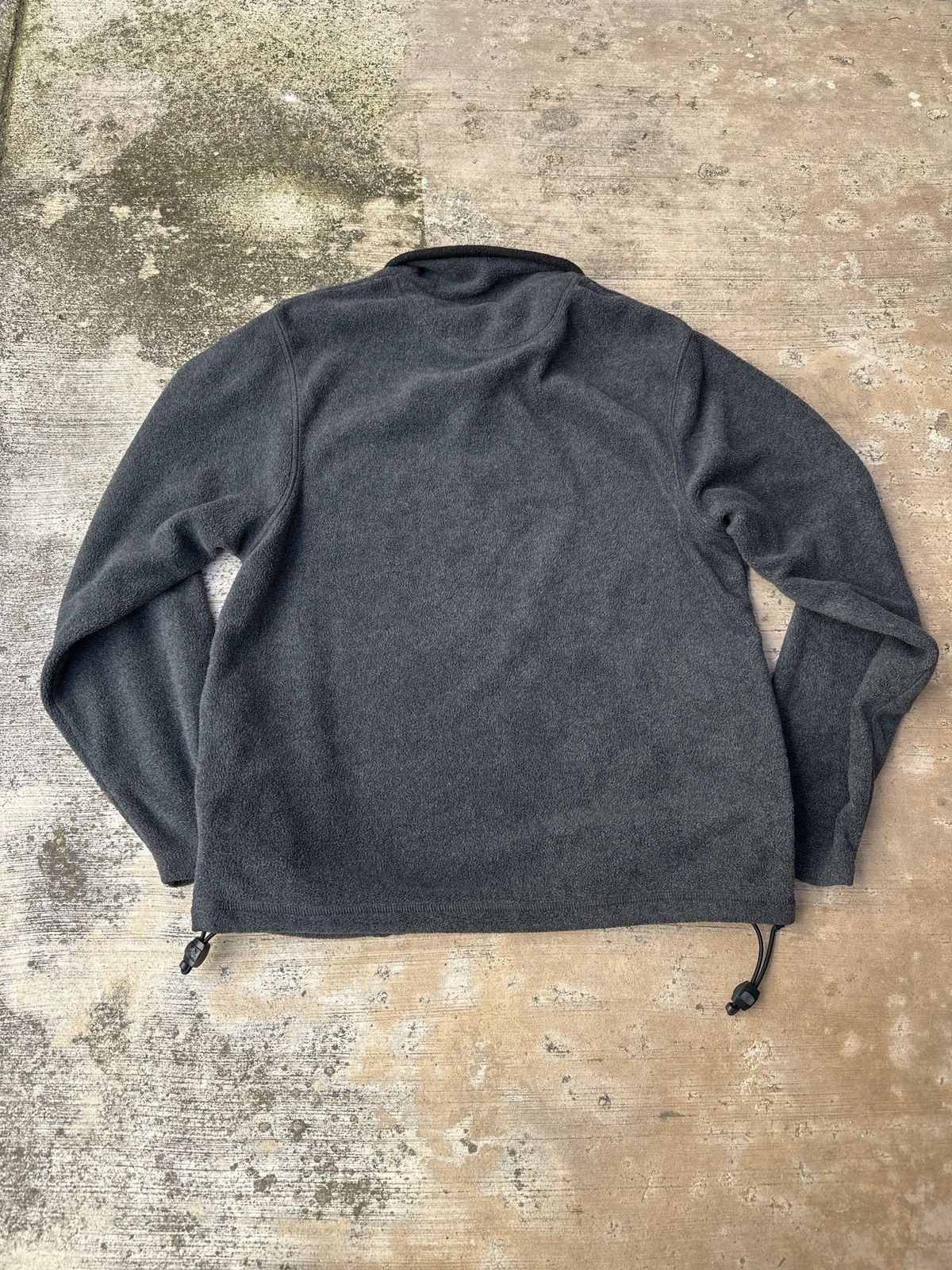 Old Navy × Vintage Y2k 2000s Old Navy Embroidered Black Quarter Zip Fleece Size US M / EU 48-50 / 2 - 5 Thumbnail