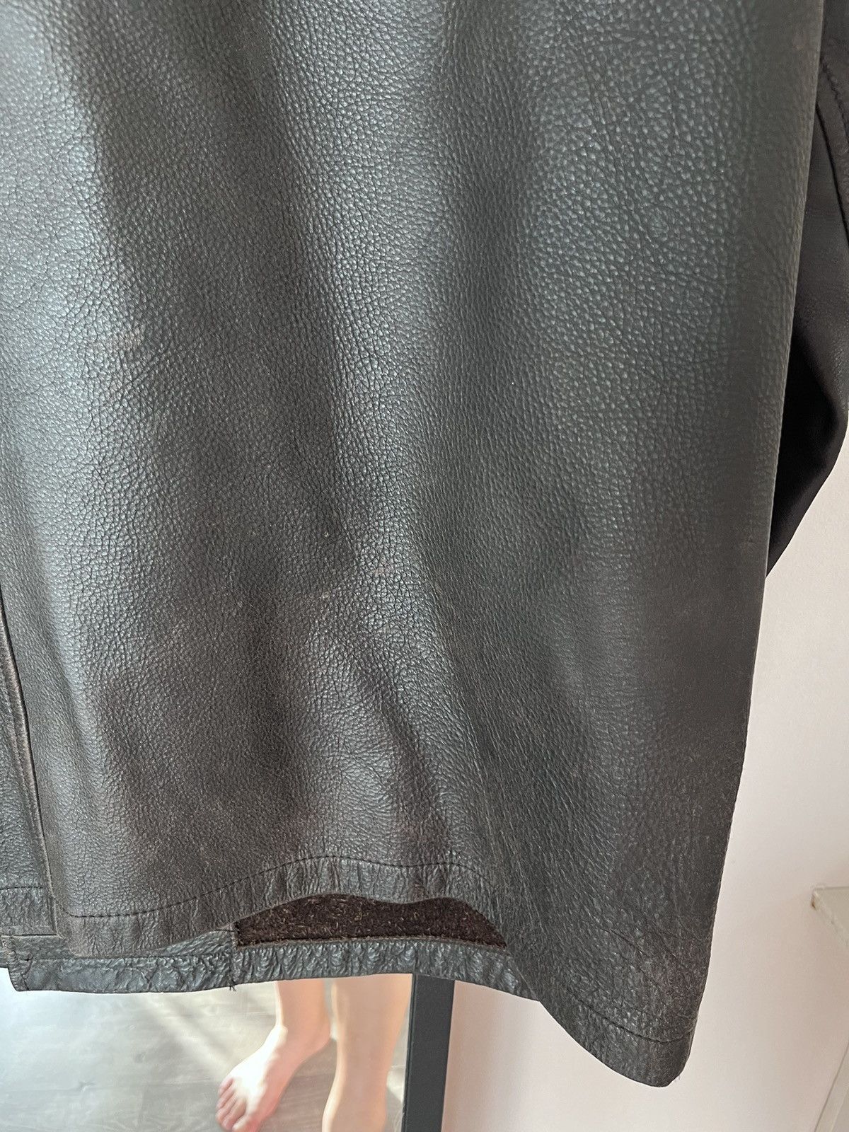 Gap 00s Gap Distressed Brown Button Leather Jacket Size US L / EU 52-54 / 3 - 15 Thumbnail