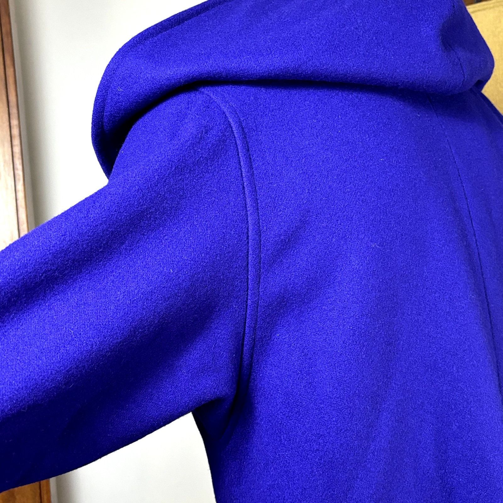 Other International Scene Unisex Pure Wool Purple Overcoat Jacket Size L / US 10 / IT 46 - 13 Thumbnail