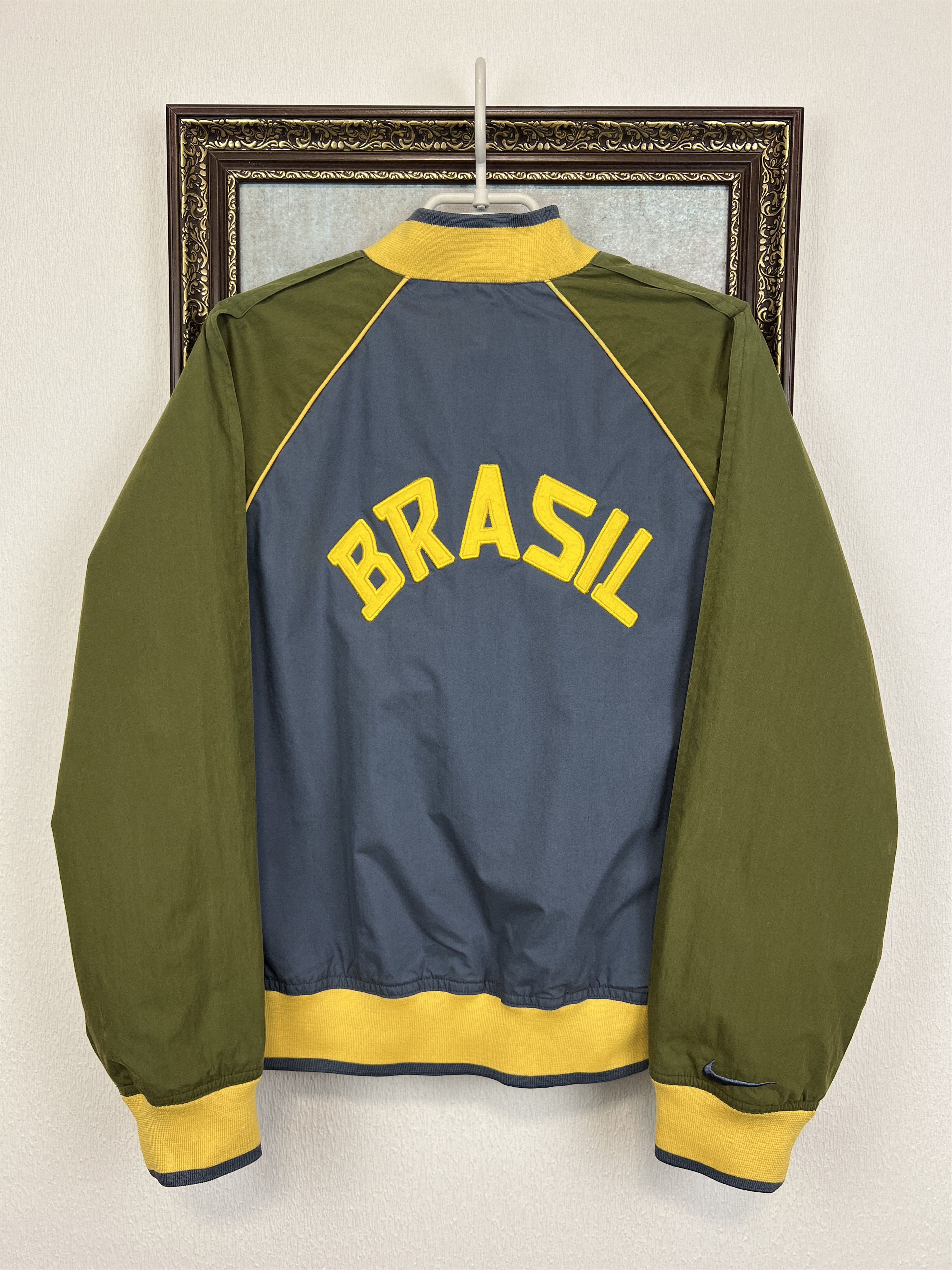 Nike Vintage Brazil Football Double Sided Jacket Soccer Track Top Size US S / EU 44-46 / 1 - 8 Thumbnail