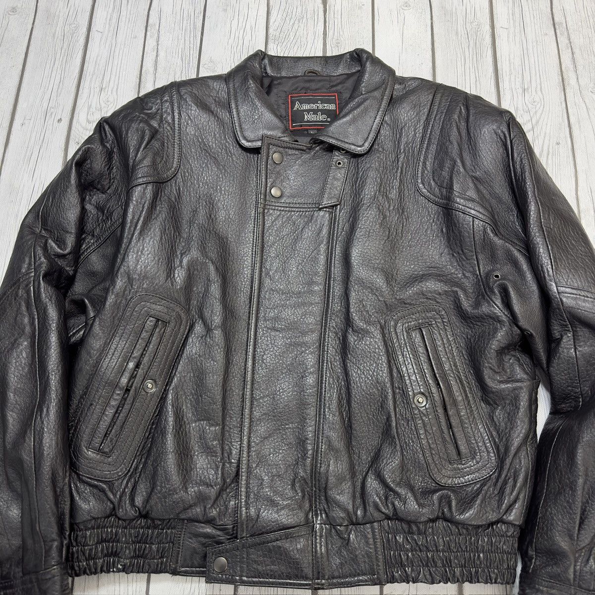 Vintage Vintage American Male leather jacket Size US L / EU 52-54 / 3 - 3 Thumbnail