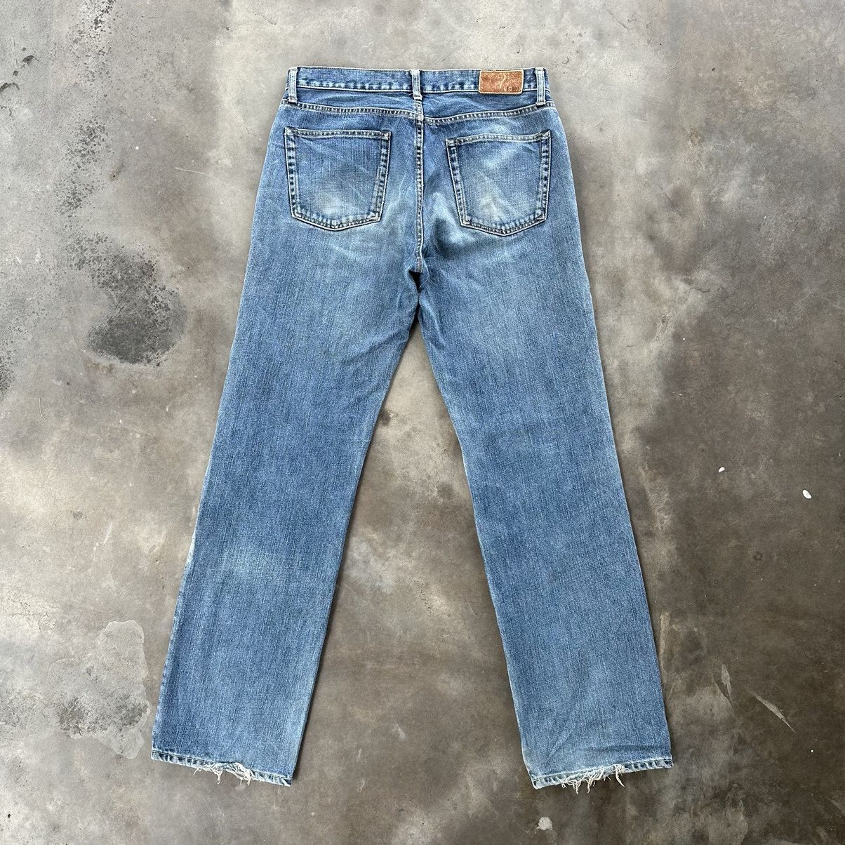 Japanese Brand Vintage Japanese Distressed Faded Denim Jean Pant W33 Size US 33 - 9 Thumbnail