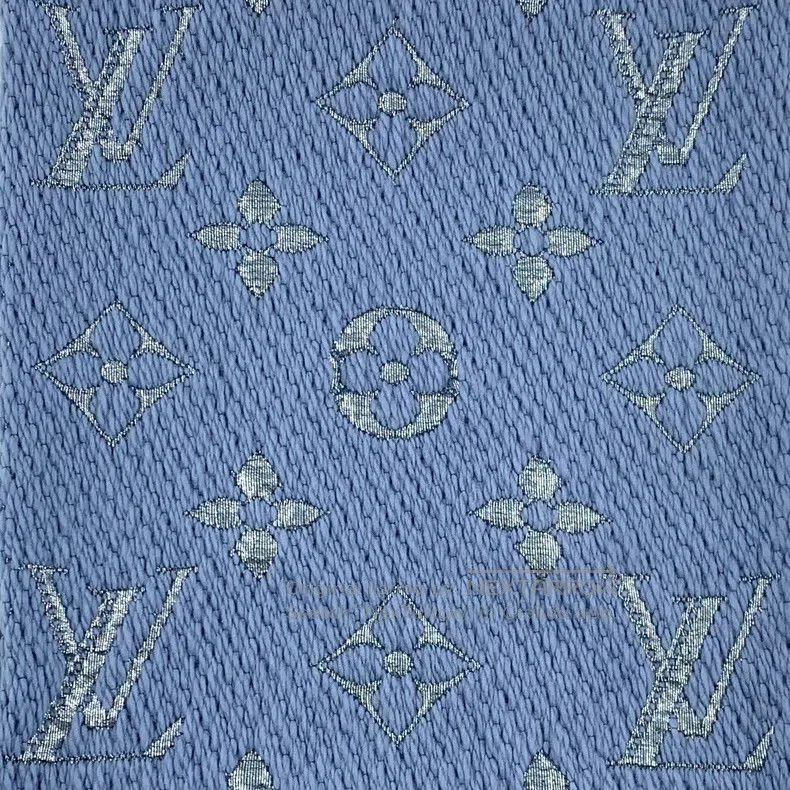 Louis Vuitton Louis Vuitton Sky blue logo presbyopic full print wool fri Size ONE SIZE - 2 Thumbnail