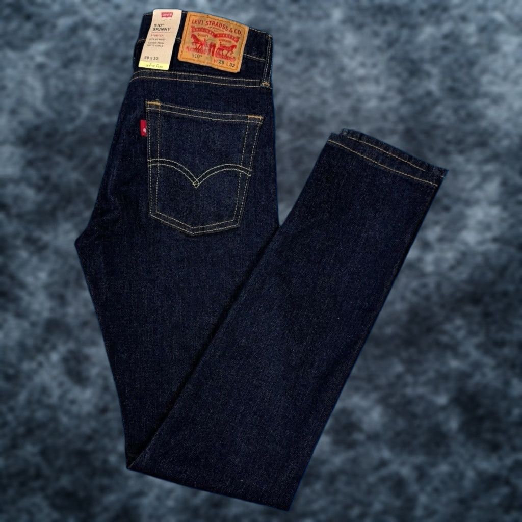 Levis 510 Jeans Mens Size 29x32 Skinny Fit Stretch Dark Blue Denim