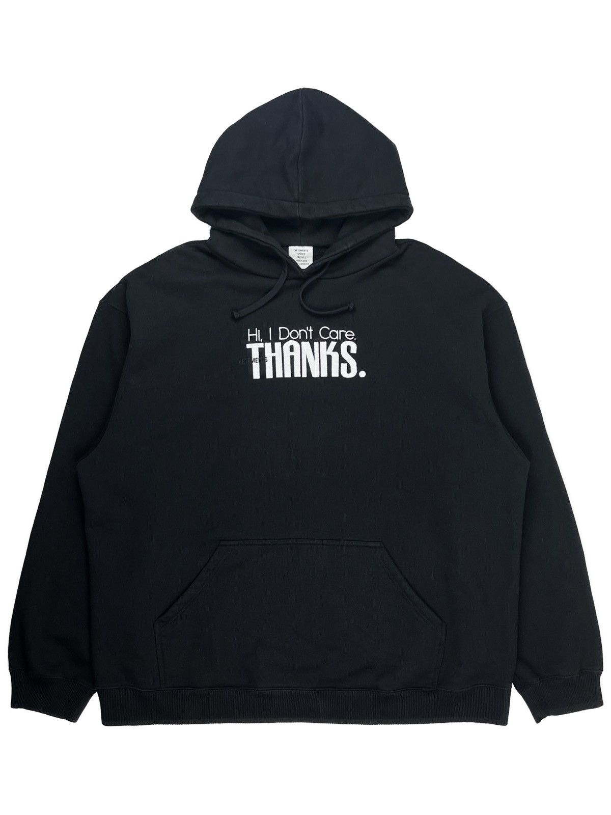 VETEMENTS RUSSIAN IDOL 2019 パーカー ブラック Vetements Vetements Russian Idol Oversized Black Hoodie