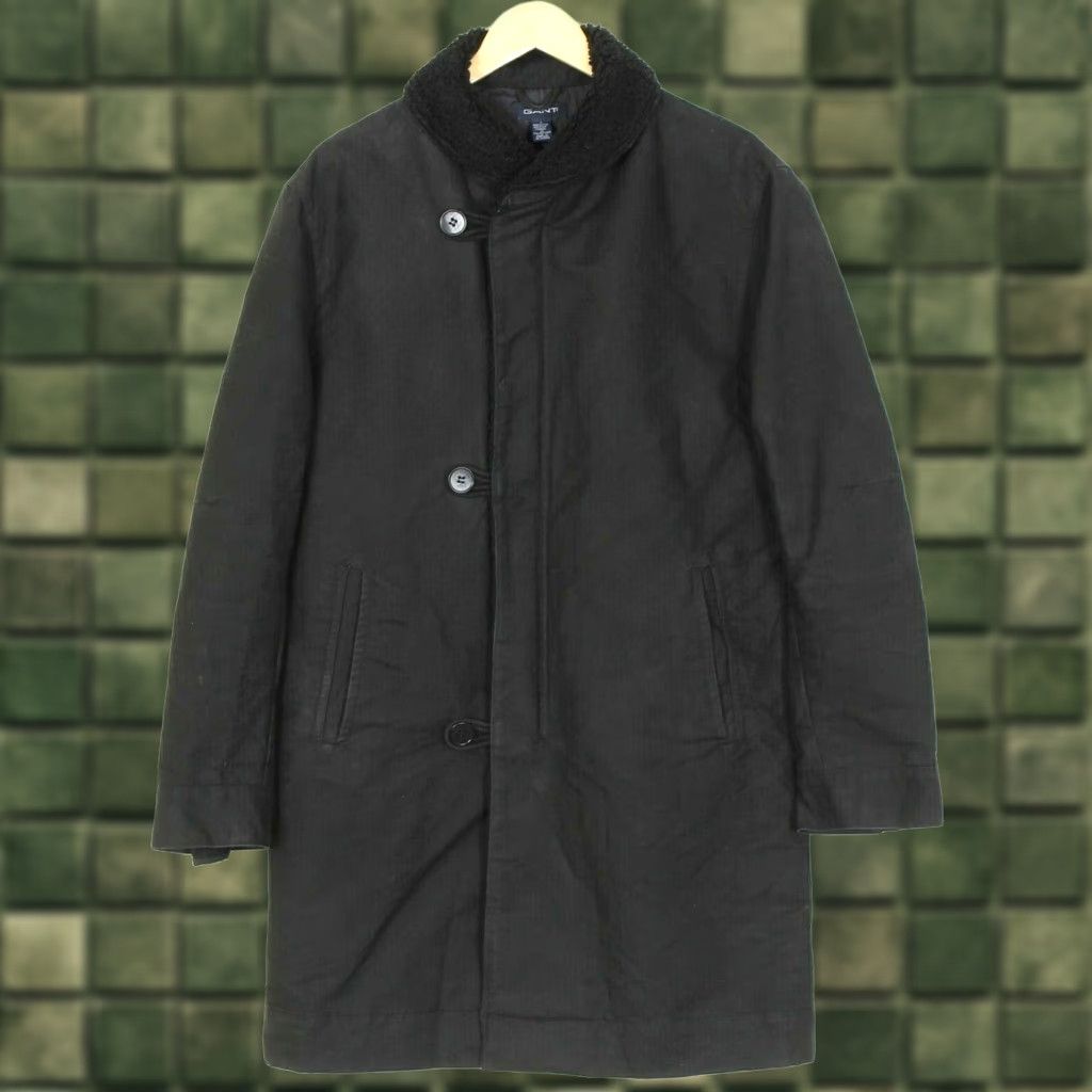 Gant GANT Coat Men Cotton Blend Black Sherpa Trim Size L Jacket Size US L / EU 52-54 / 3 - 1 Thumbnail