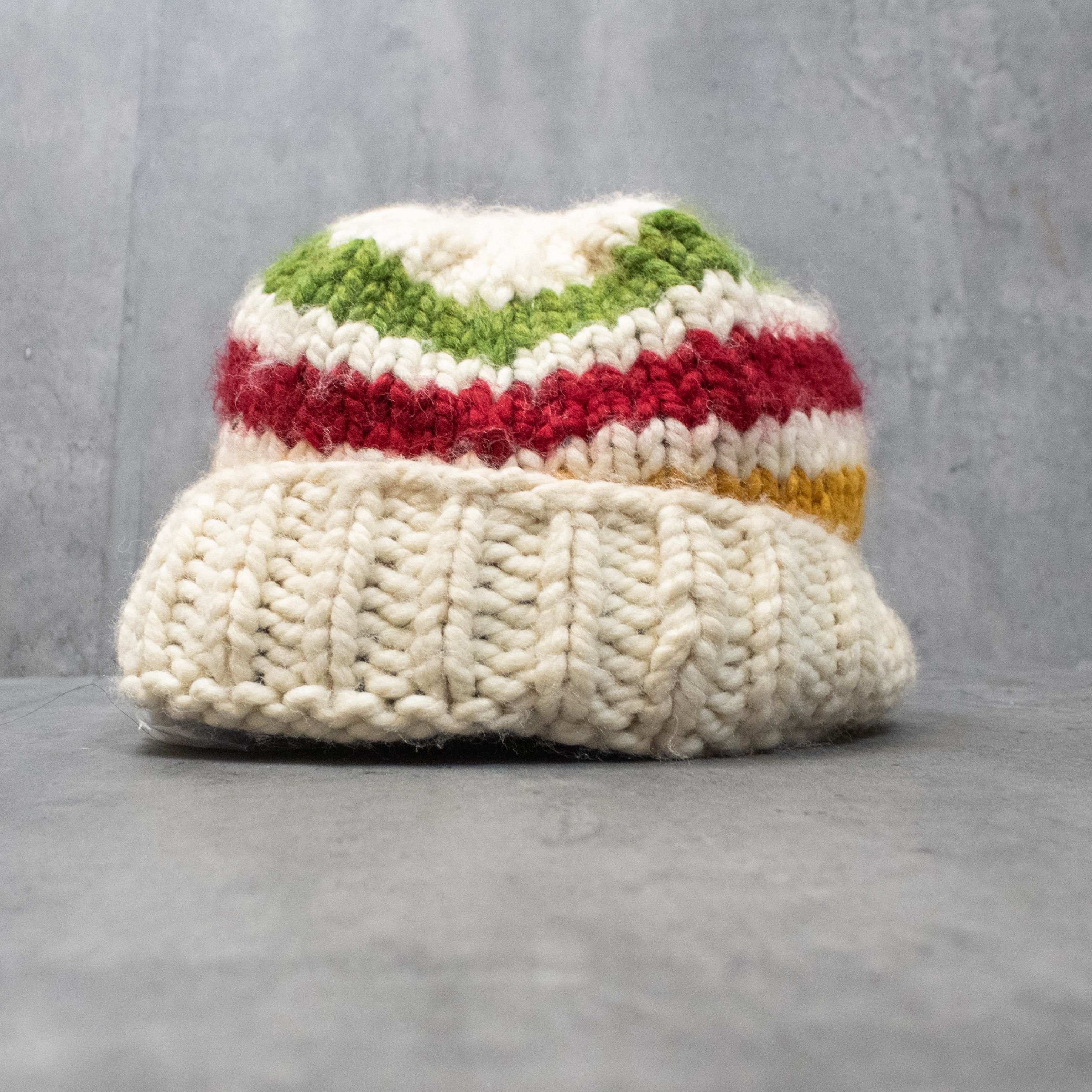 Handmade Vintage VTG Handmade Hudson Bay Cream Folder Touqe Beenie Size ONE SIZE - 4 Thumbnail