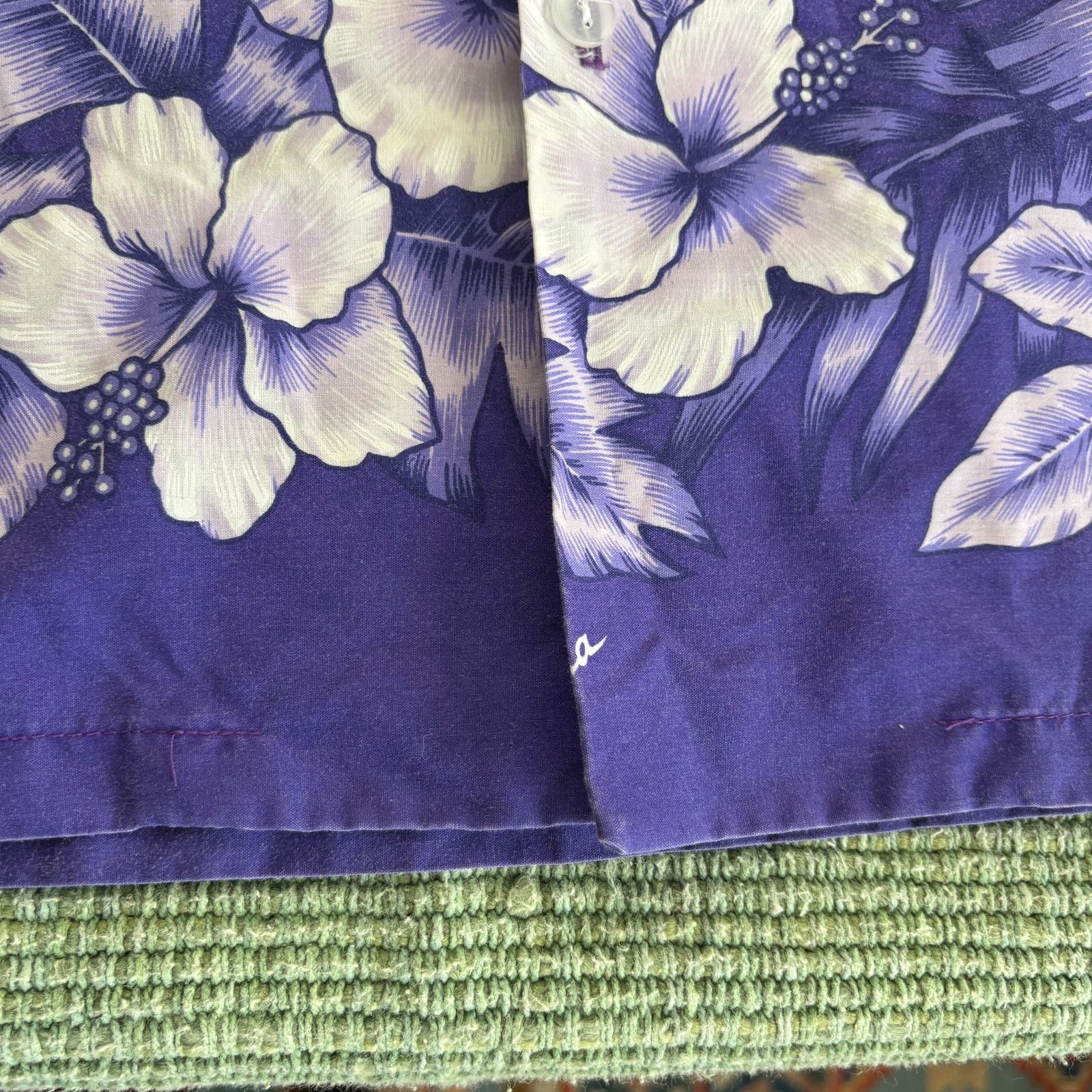 Vintage Vintage blue floral cotton aloha hawaiian shirt size XL Size US XL / EU 56 / 4 - 6 Thumbnail