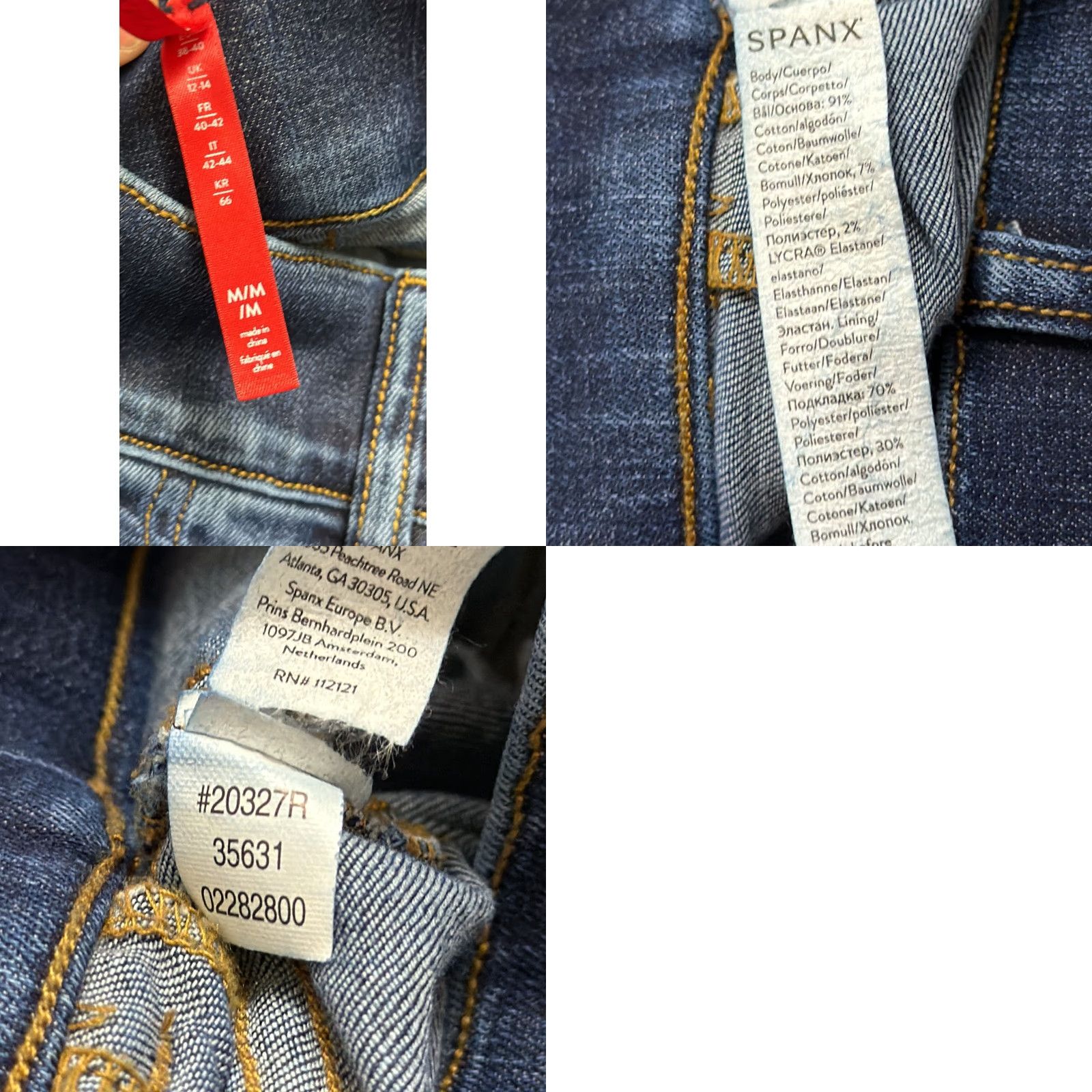 Spanx Spanx Jeans Womens M Flare High Rise Slim Dark Pull On Stretch 20327R 29x33 Size 32" / US 10 / IT 46 - 9 Thumbnail