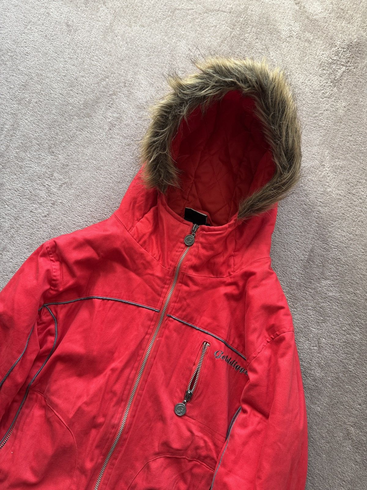 Japanese Brand Y2K Golddigga Faux Fur Jacket Playboi Carti Style Archive Size US M / EU 48-50 / 2 - 2 Thumbnail