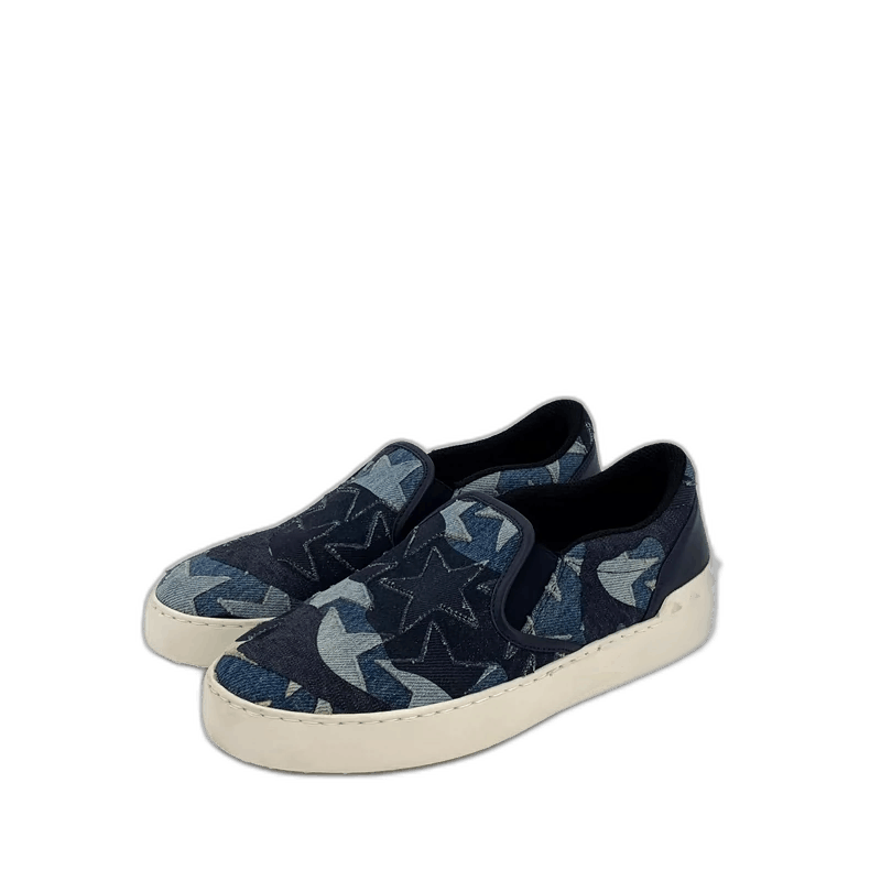 Valentino Valentino Blue Camouflage Slip-On Sneakers Size US 6 / IT 36 - 1 Thumbnail