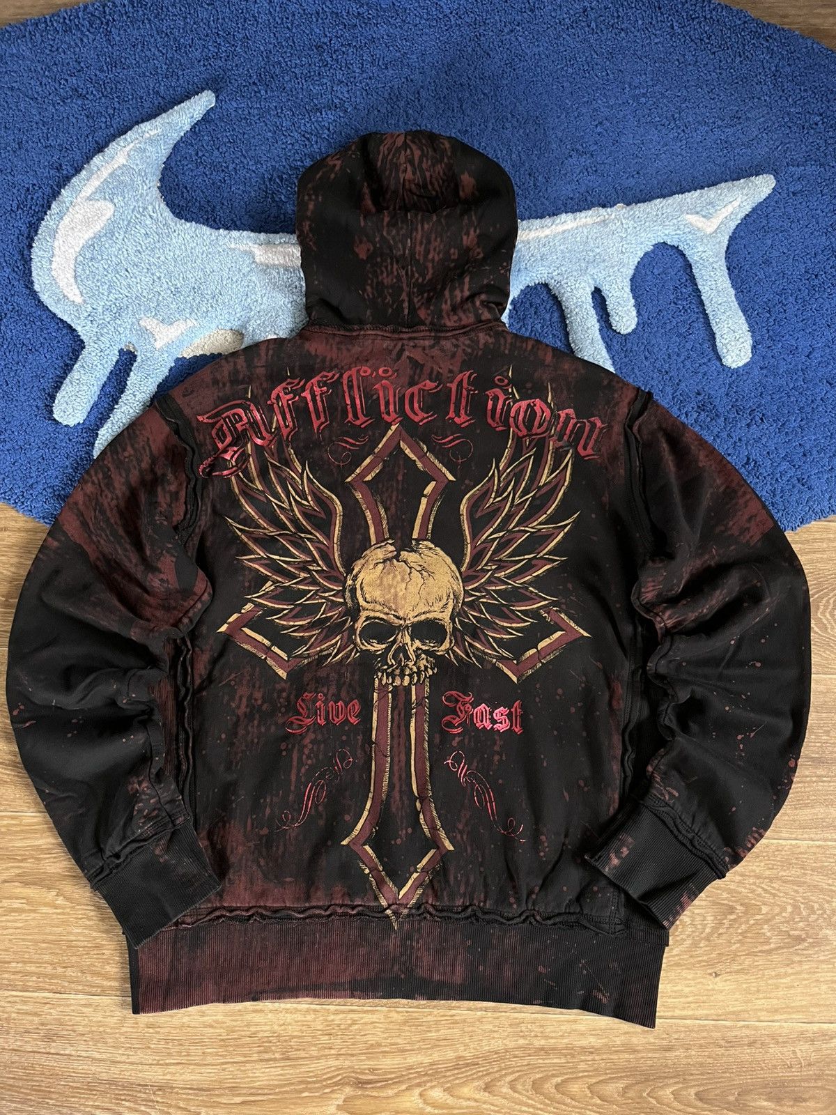 Affliction Vintage Affliction Reversible Zip Hoodie Live Fast Size US M / EU 48-50 / 2 - 3 Thumbnail