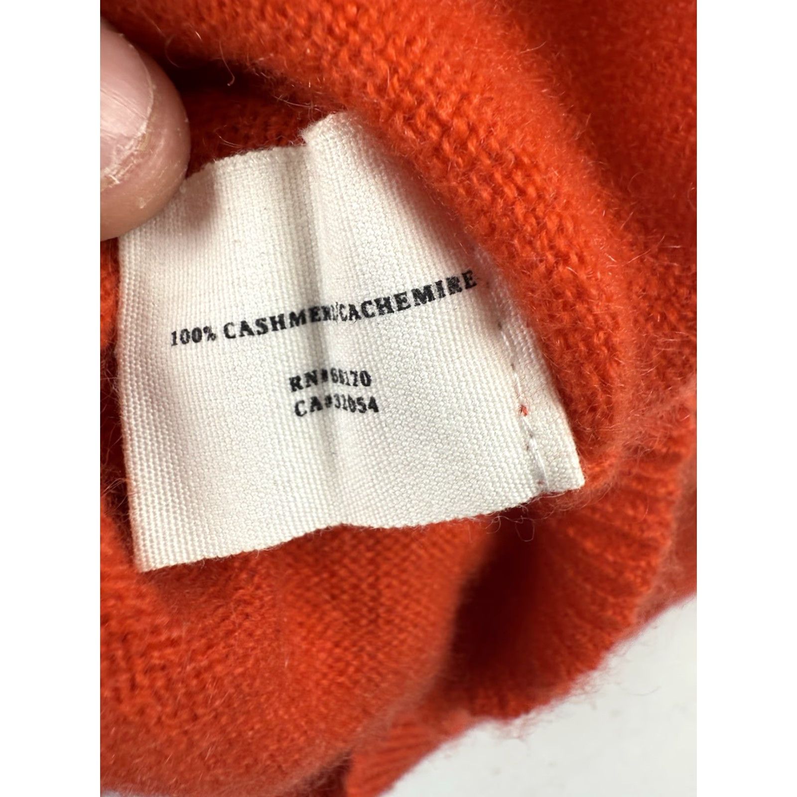 Anthropologie Anthropologie Sweater Women's S 100% Cashmere Orange Boat Neck 3/4 Sleeve Pullover Size S / US 4 / IT 40 - 3 Thumbnail