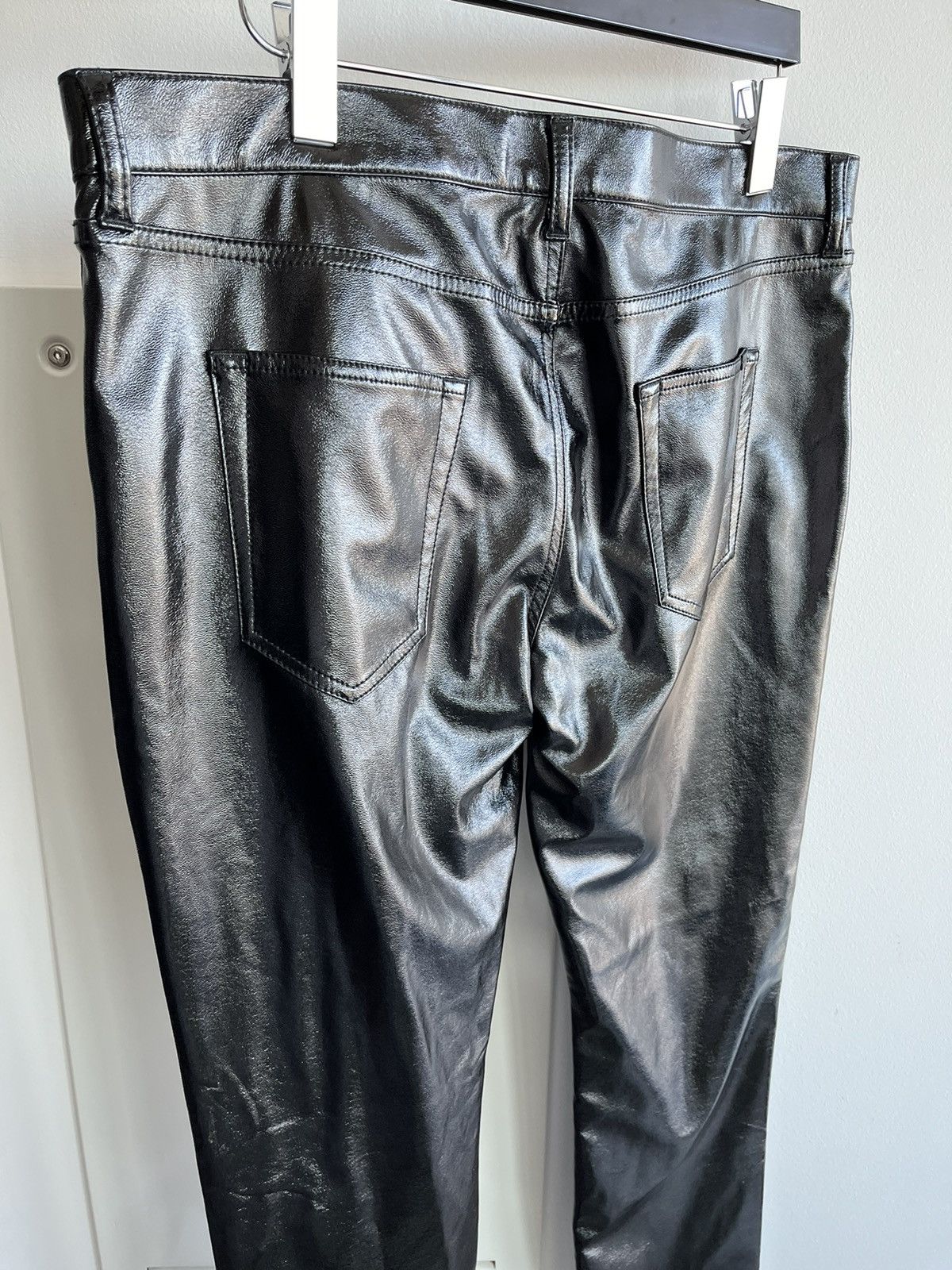 Saint Laurent Paris × Yves Saint Laurent Brand New Runway Skinny Leather Wax Venice Pant Size US 35 - 22 Thumbnail