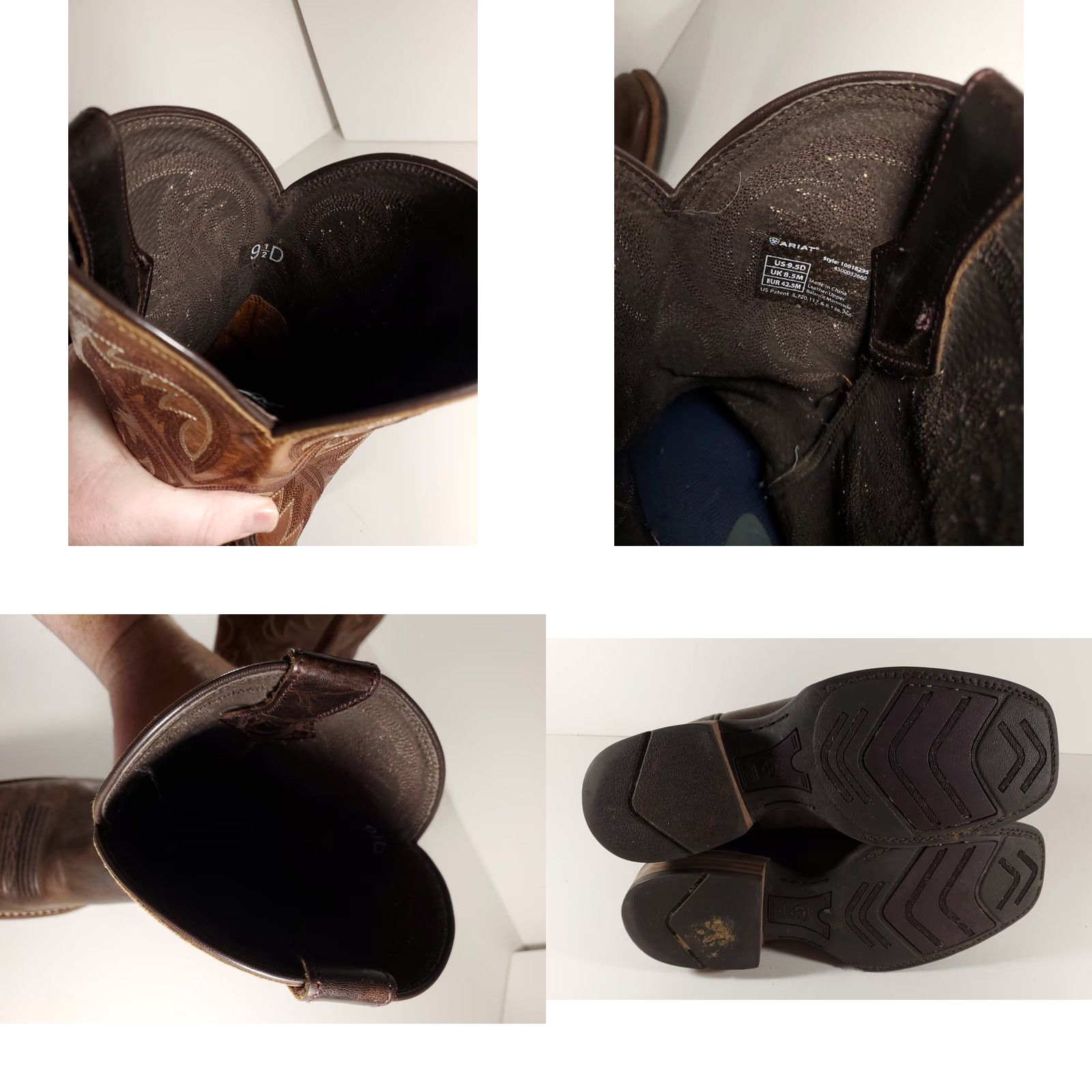 Ariat Ariat Quickdraw Boots Leather Cowboy Western Brown Mens 9.5 Boots Mens Brown 9.5 Ariat Quickdraw Western Cowboy Leather Shoes Size US 10 / EU 43 - 8 Thumbnail