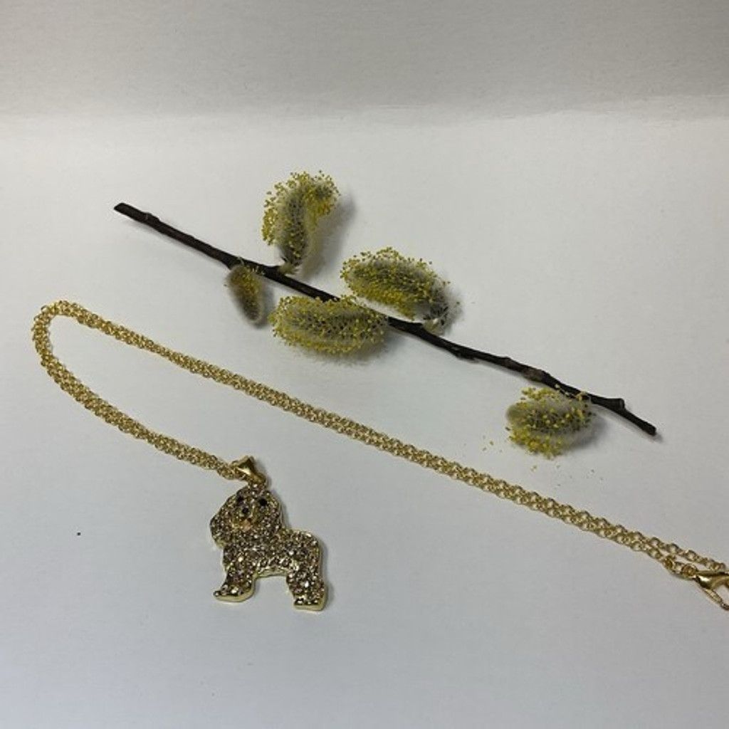 The Unbranded Brand NWT Gold Necklace Cocker Spaniel Charm Pet Puppy Jewelry 19" Size ONE SIZE - 11 Thumbnail