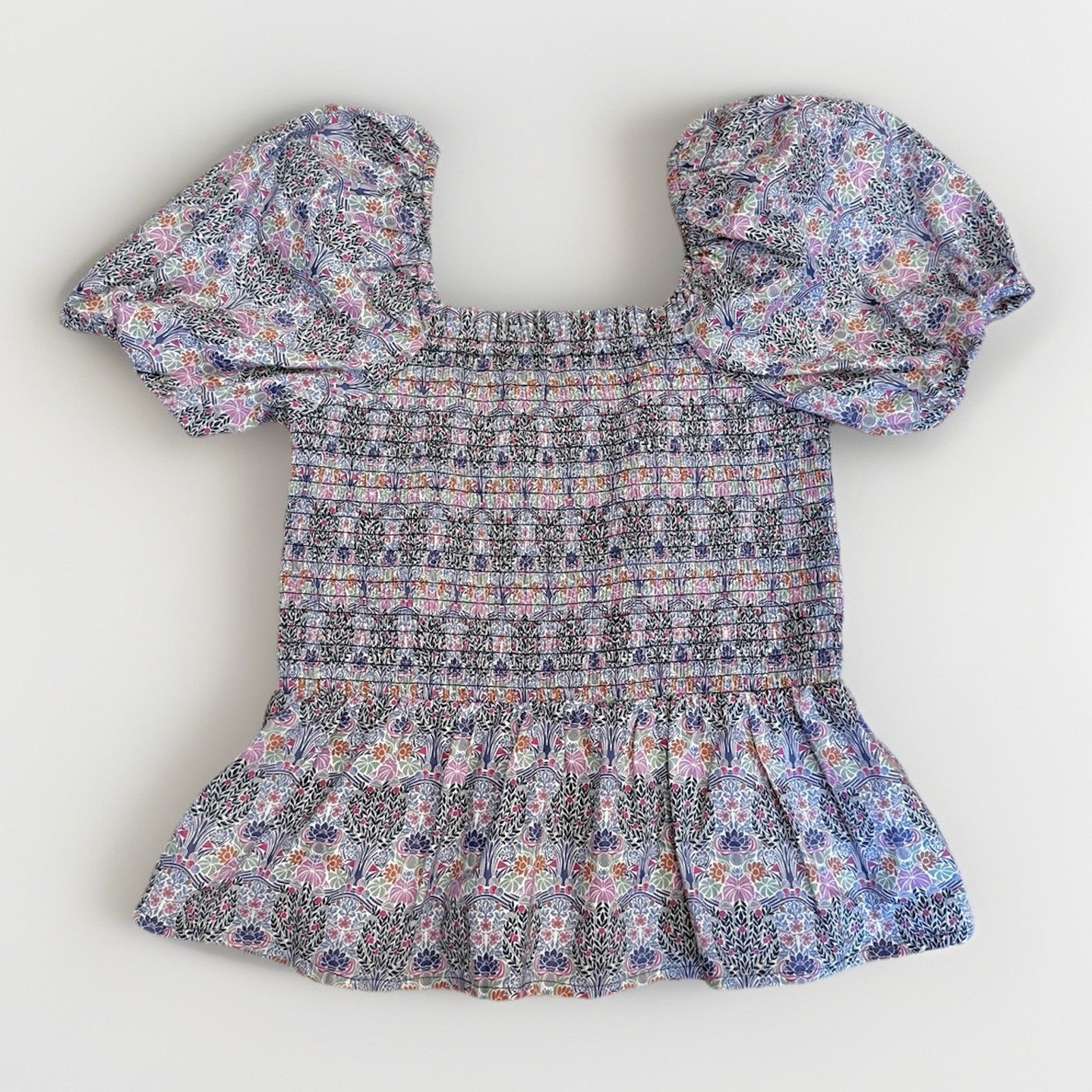 J.Crew J. Crew Liberty Club Nouveau Fabric Square Neck Blouse XS Size XS / US 0-2 / IT 36-38 - 3 Thumbnail