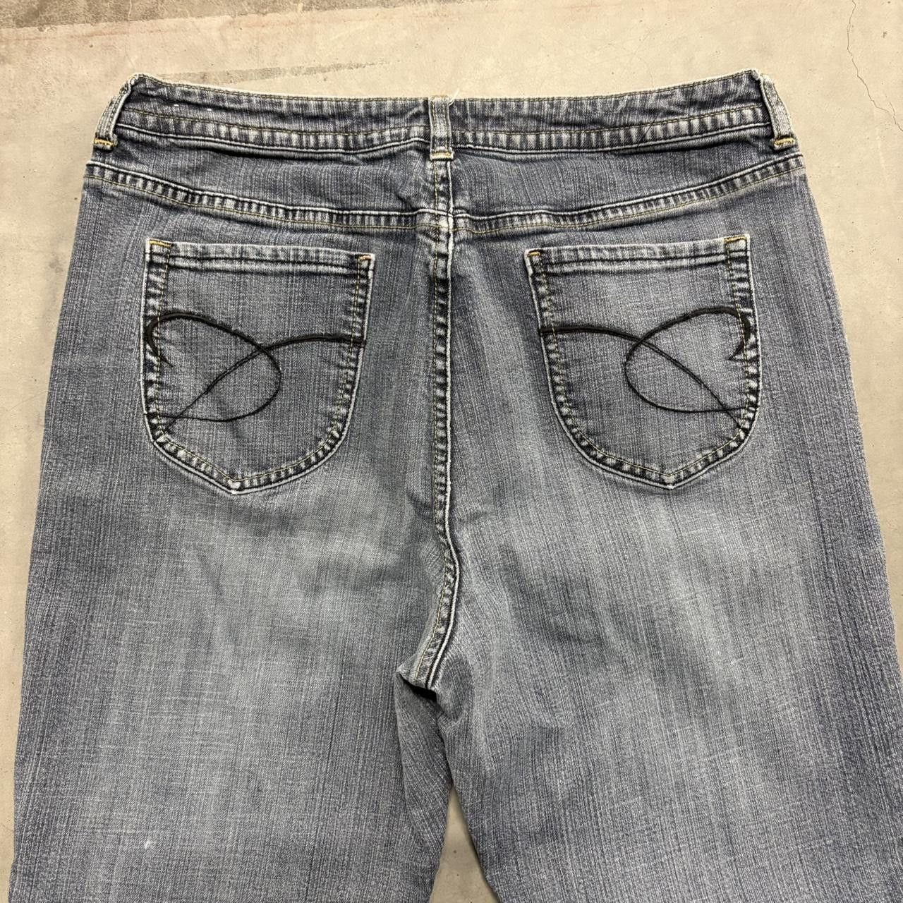 Vintage Crazy Vintage Y2K/2000s Flare Bootcut Dark Blue Wash Denim Jeans! Size US 32 / EU 48 - 7 Thumbnail